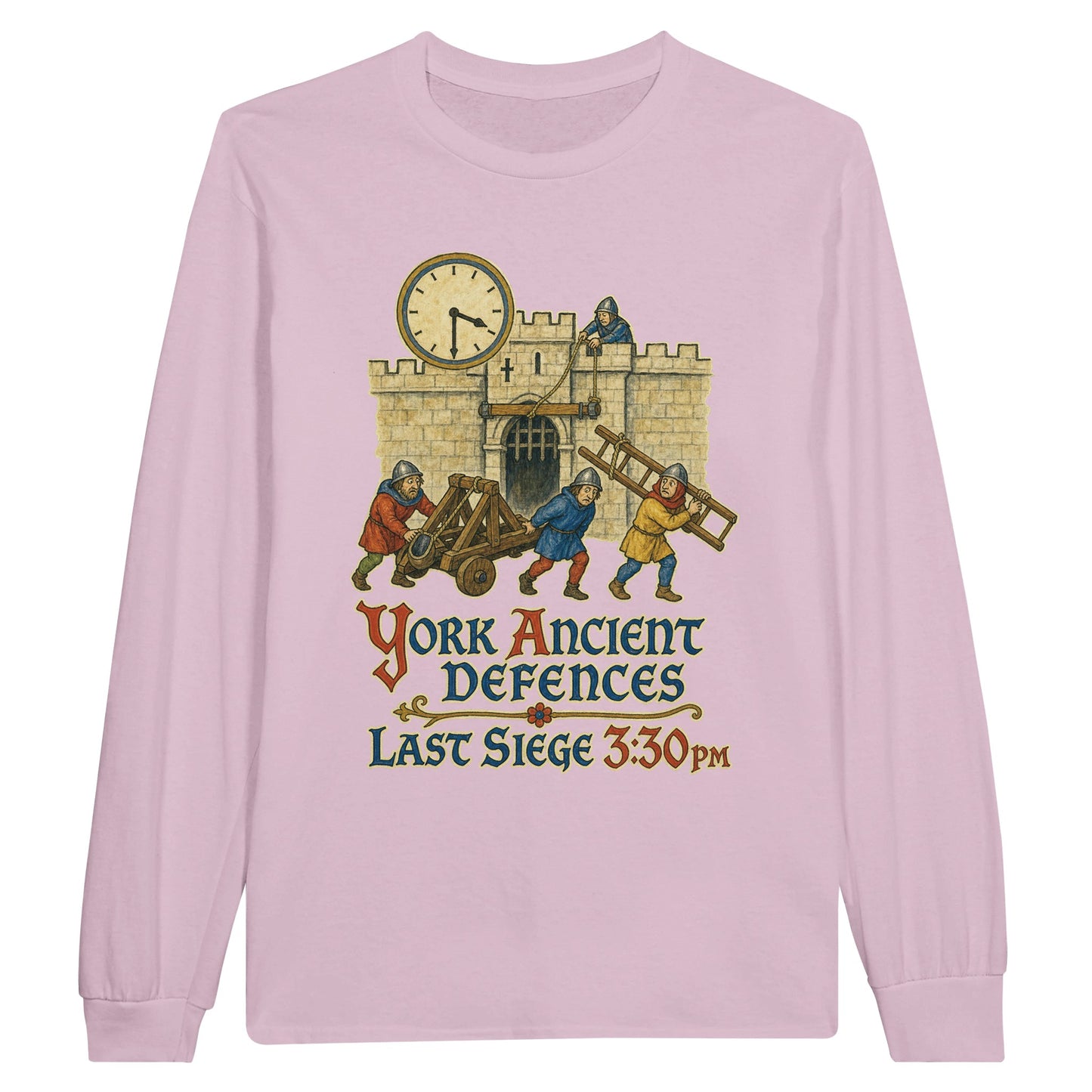 York Ancient Defences – Last Siege 3:30pm Long-Sleeve T-shirt — product view 5