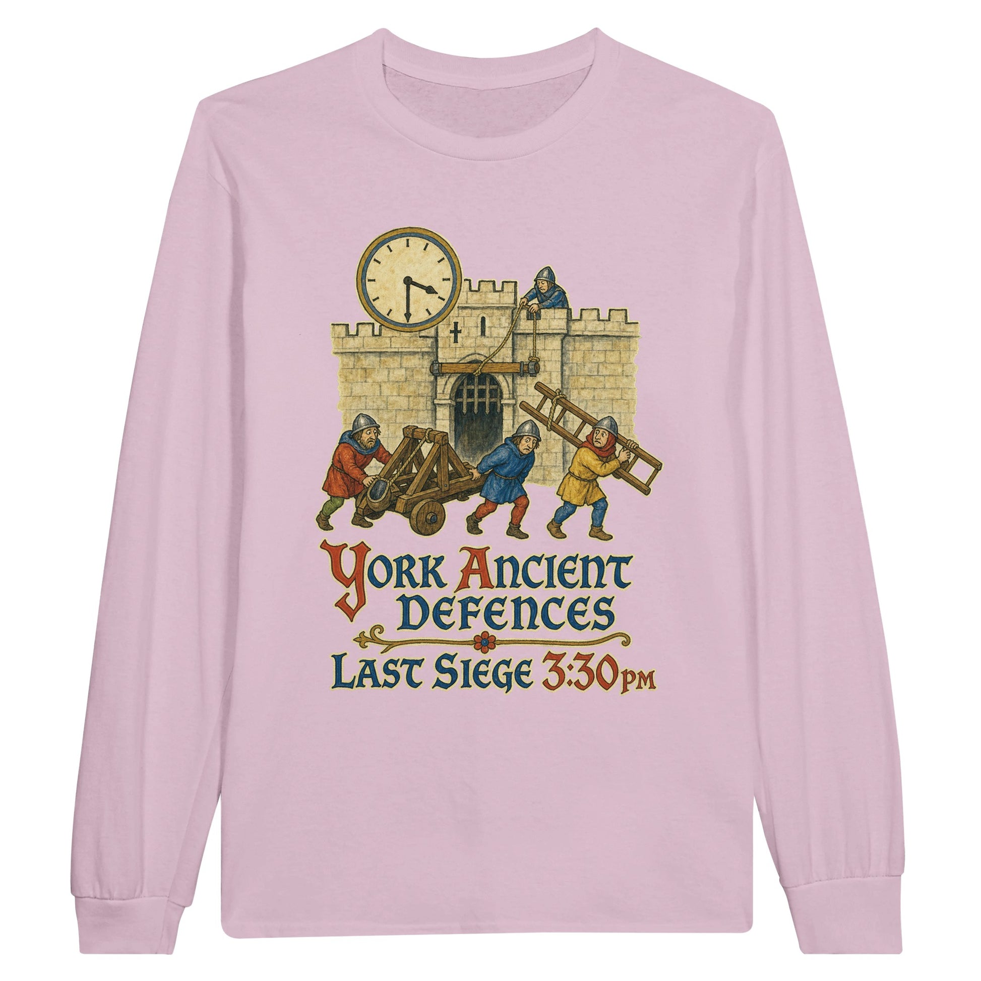 York Ancient Defences – Last Siege 3:30pm Long-Sleeve T-shirt — product view 5