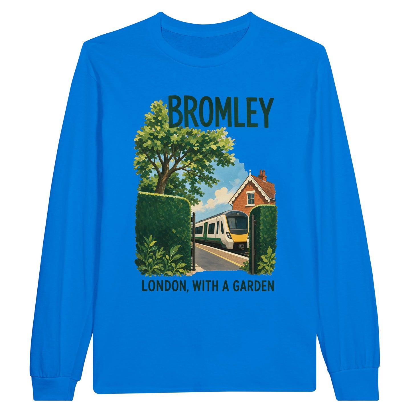 Bromley: London with a Garden Long-Sleeve T-shirt — product view 3