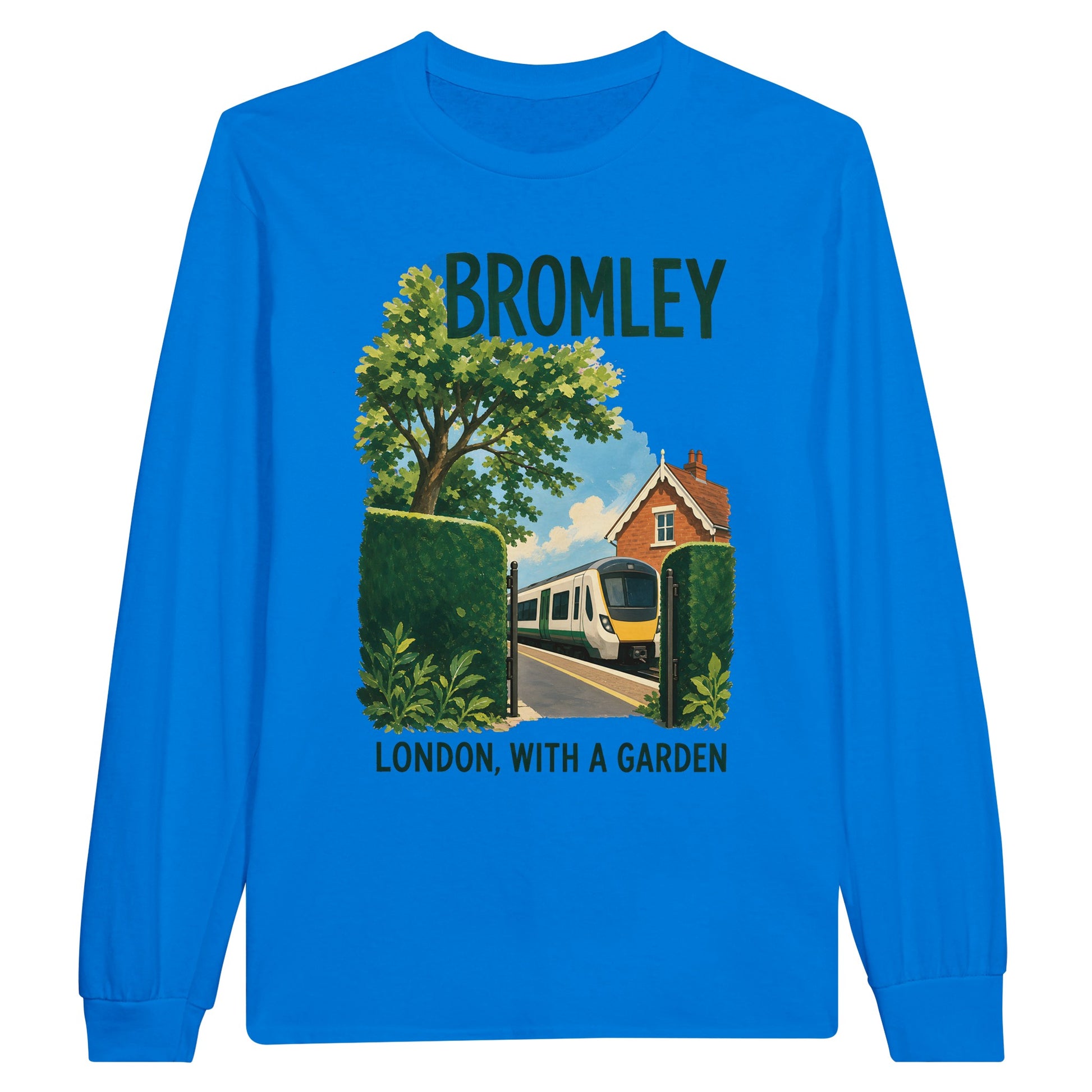 Bromley: London with a Garden Long-Sleeve T-shirt — product view 3