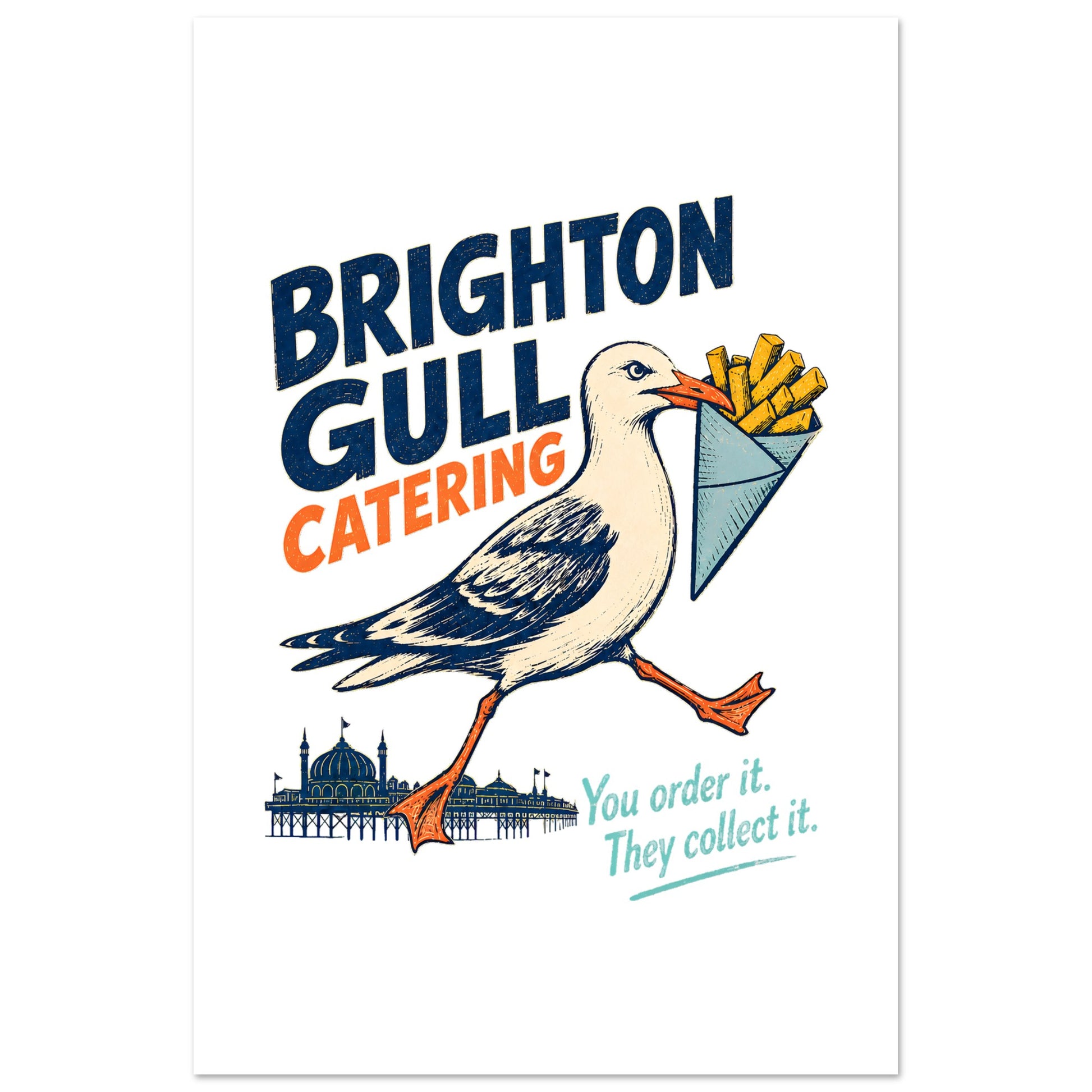 Brighton Gull Catering - You Order It, They Collect It Poster — product view 6