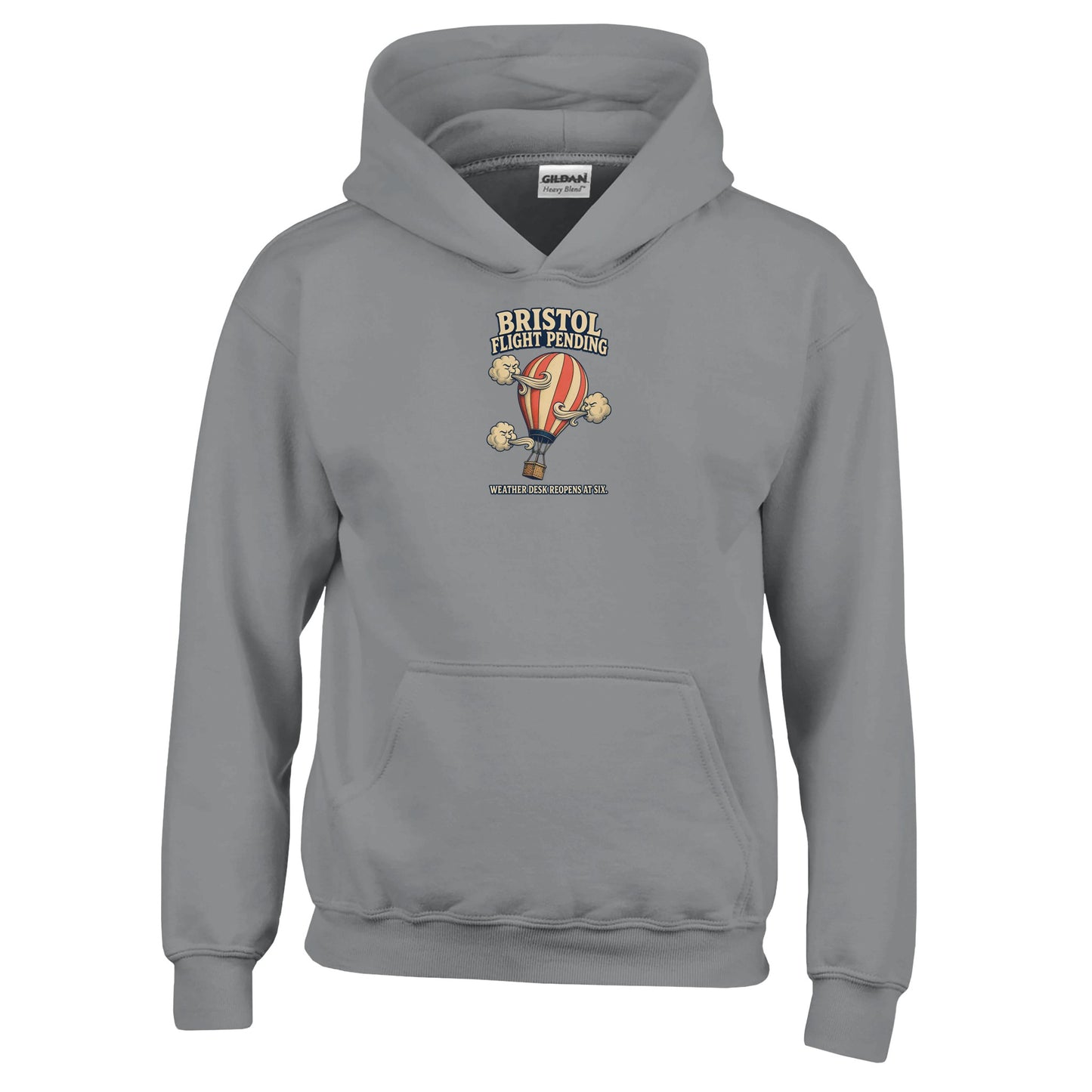 Bristol Flight Pending – Weather Desk Kids' Hoodie — product view 13
