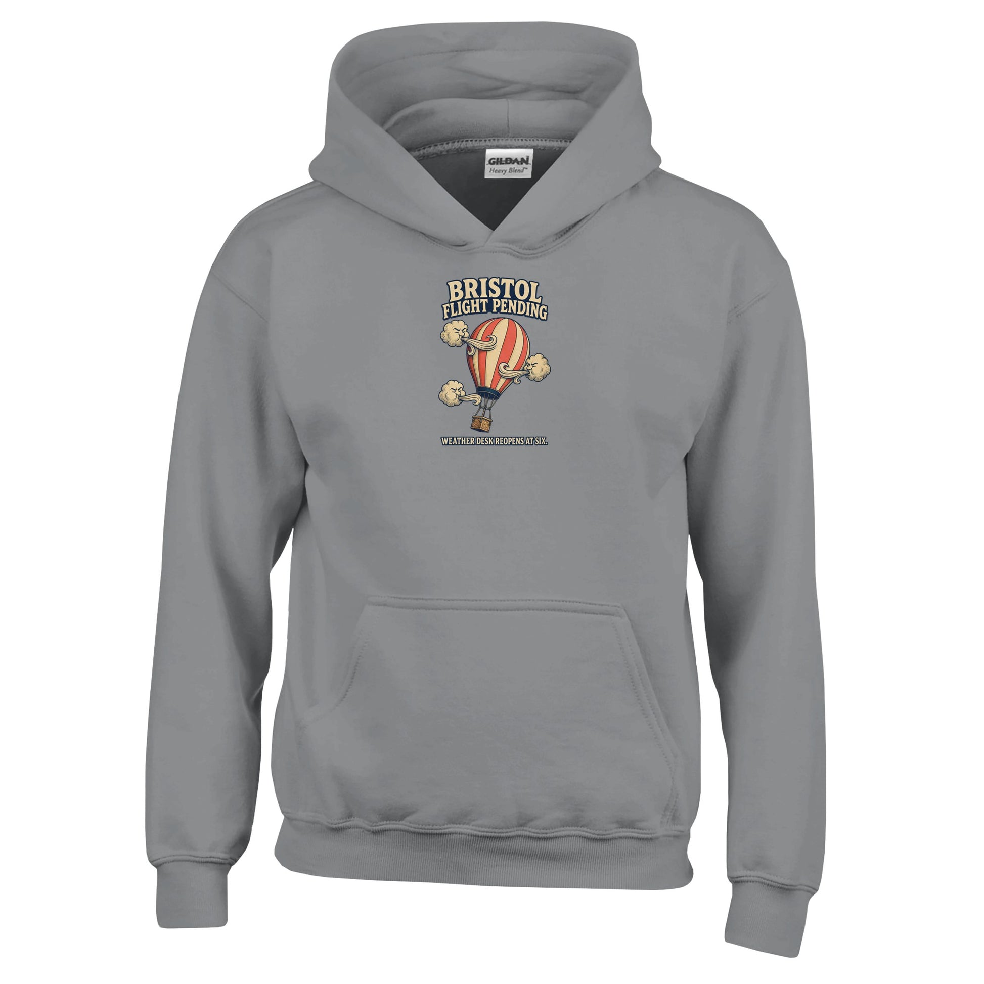 Bristol Flight Pending – Weather Desk Kids' Hoodie — product view 13