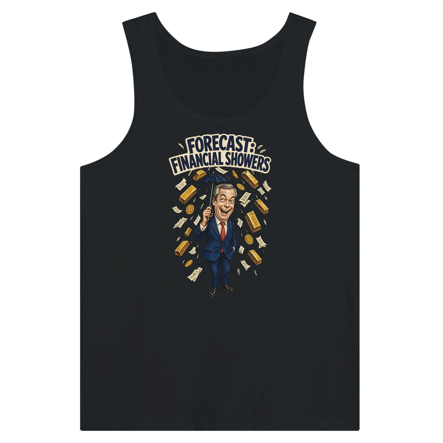 Forecast: Financial Showers Premium Unisex Tank Top — product view 8