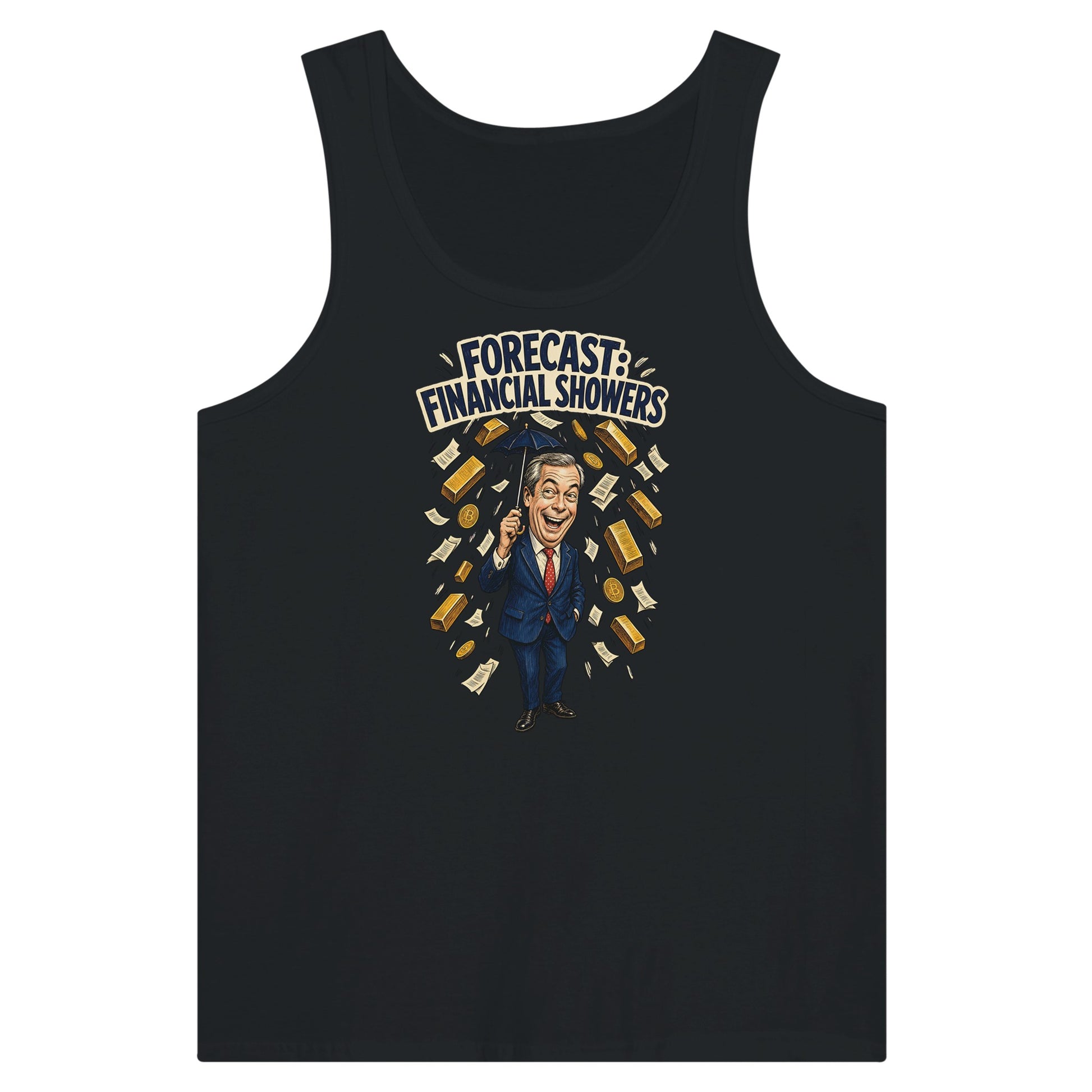 Forecast: Financial Showers Premium Unisex Tank Top — product view 8