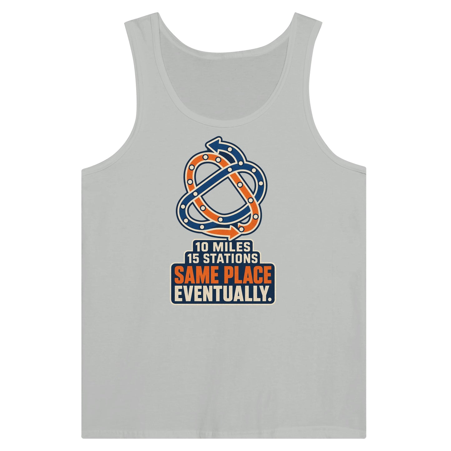Glasgow Same Place Eventually Premium Unisex Tank Top — product view 5