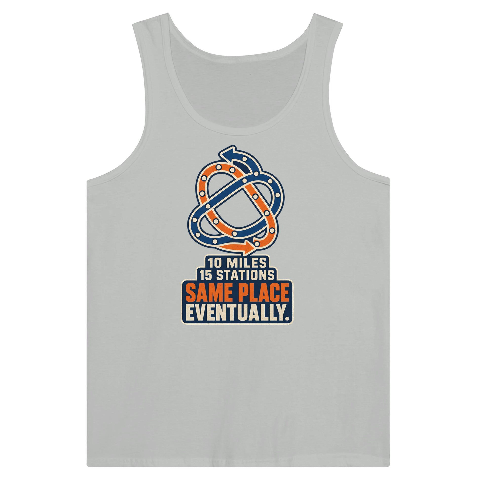 Glasgow Same Place Eventually Premium Unisex Tank Top — product view 5