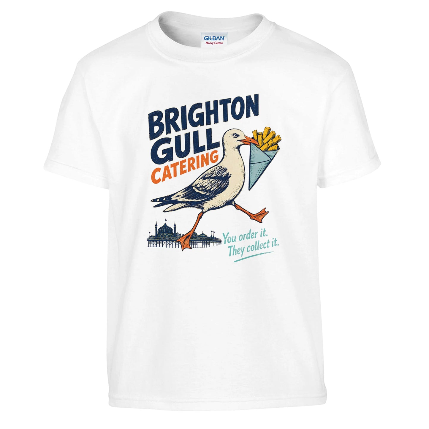 Brighton Gull Catering - You Order It, They Collect It Kids' T-shirt — product view 1