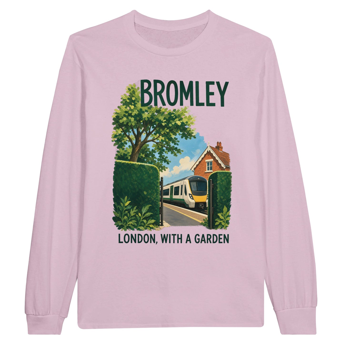 Bromley: London with a Garden Long-Sleeve T-shirt — product view 6