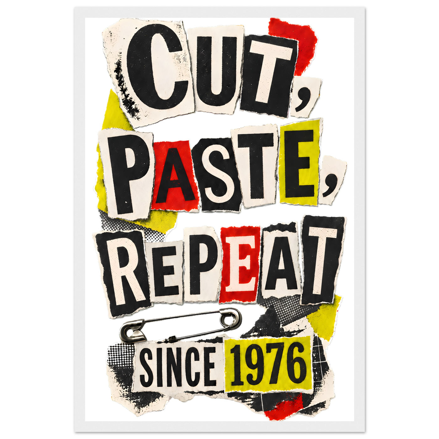 Cut, Paste, Repeat Since 1976 Framed Wall Art