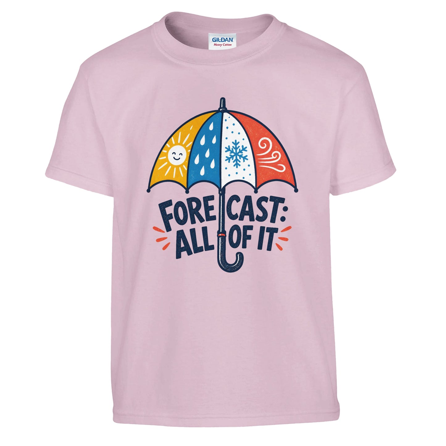 Forecast: All of It British Weather Graphic Kids' T-shirt — product view 9