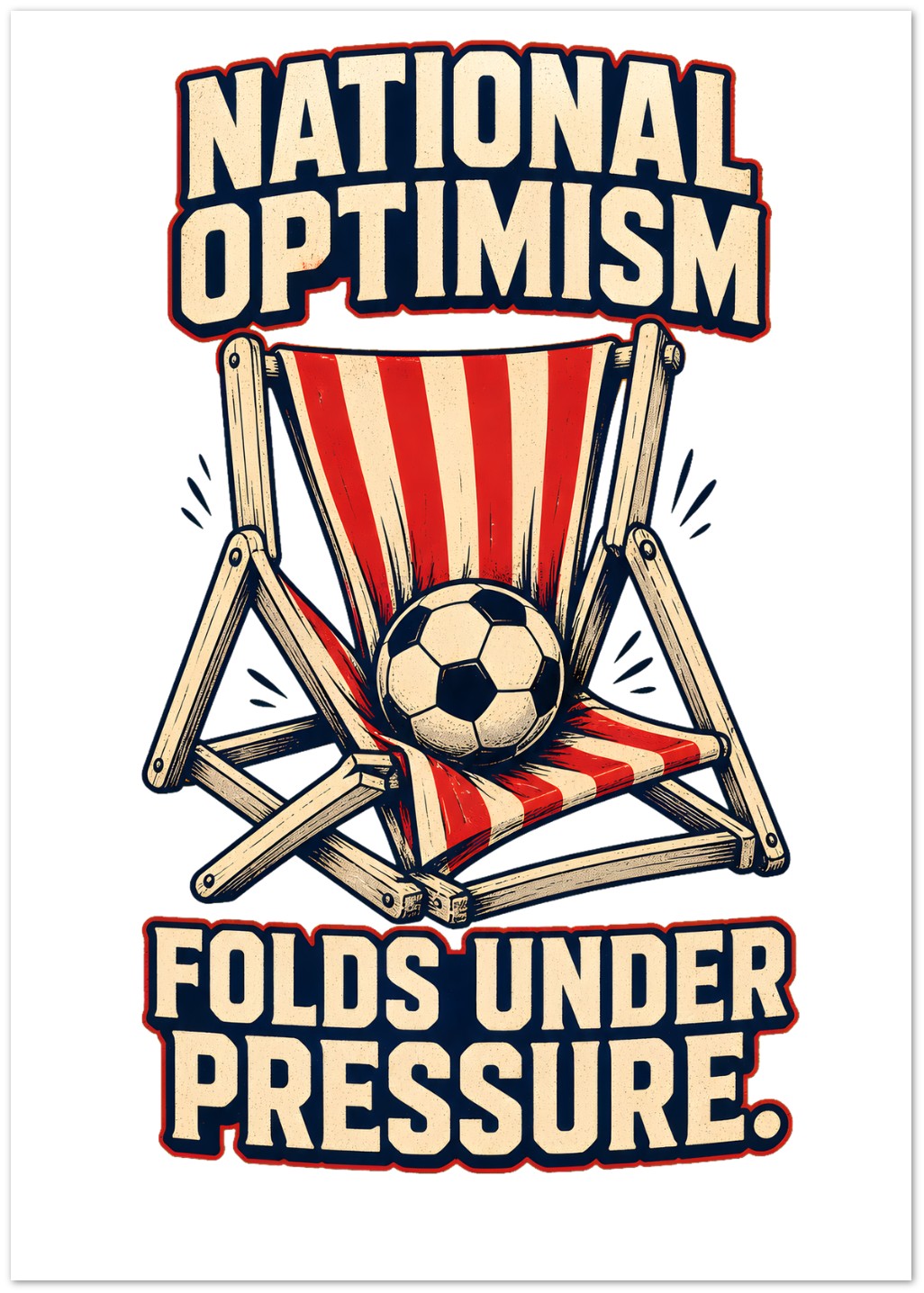 National Optimism Folds Under Pressure Football Greeting Card Pack — product view 1