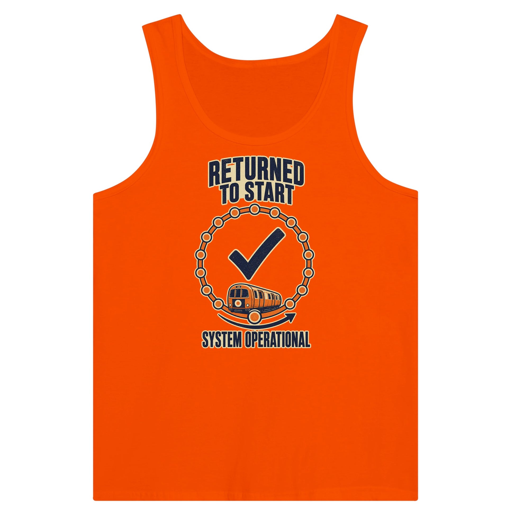 Glasgow Subway: System Operational Premium Unisex Tank Top — product view 7