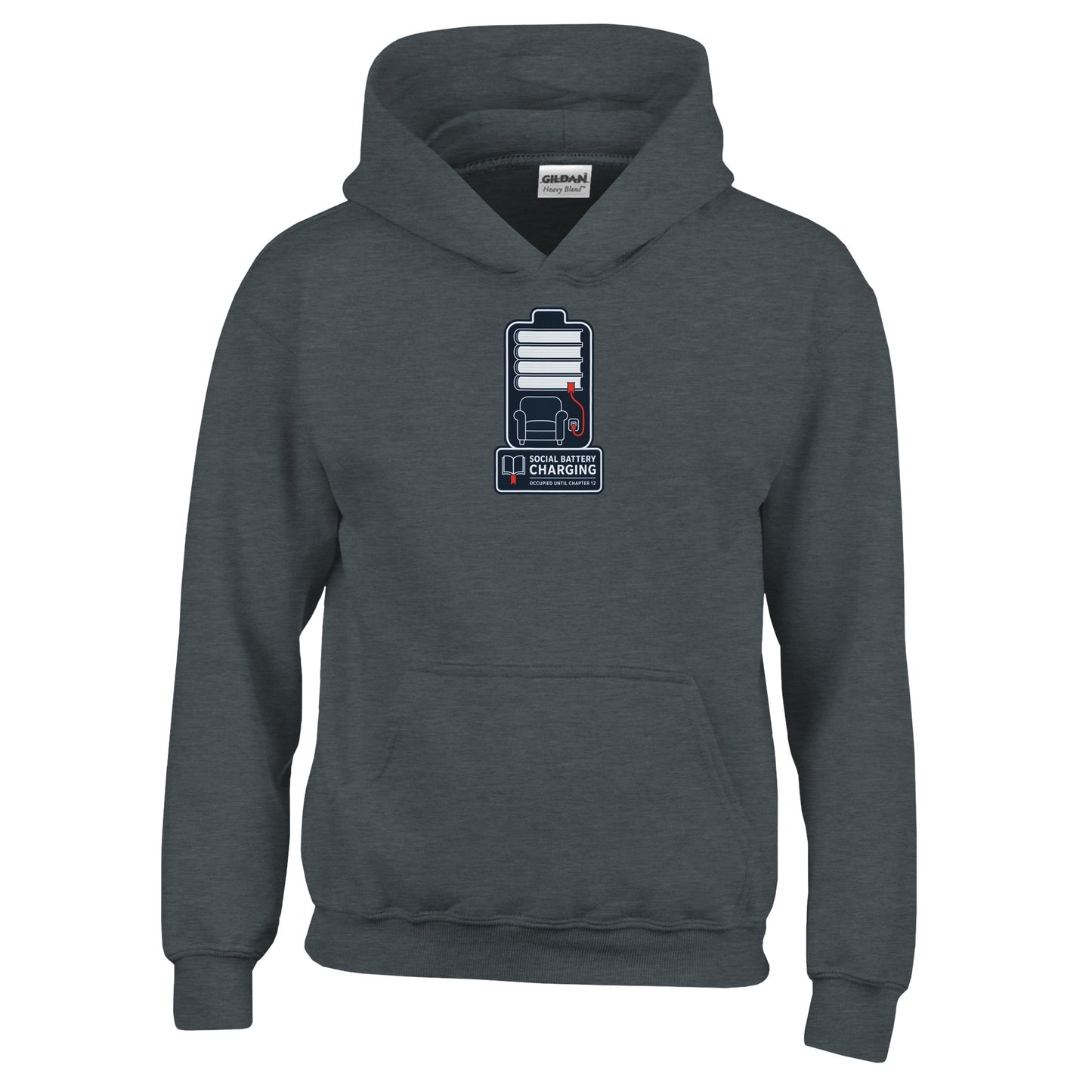 Social Battery Charging Kids' Hoodie — product view 8