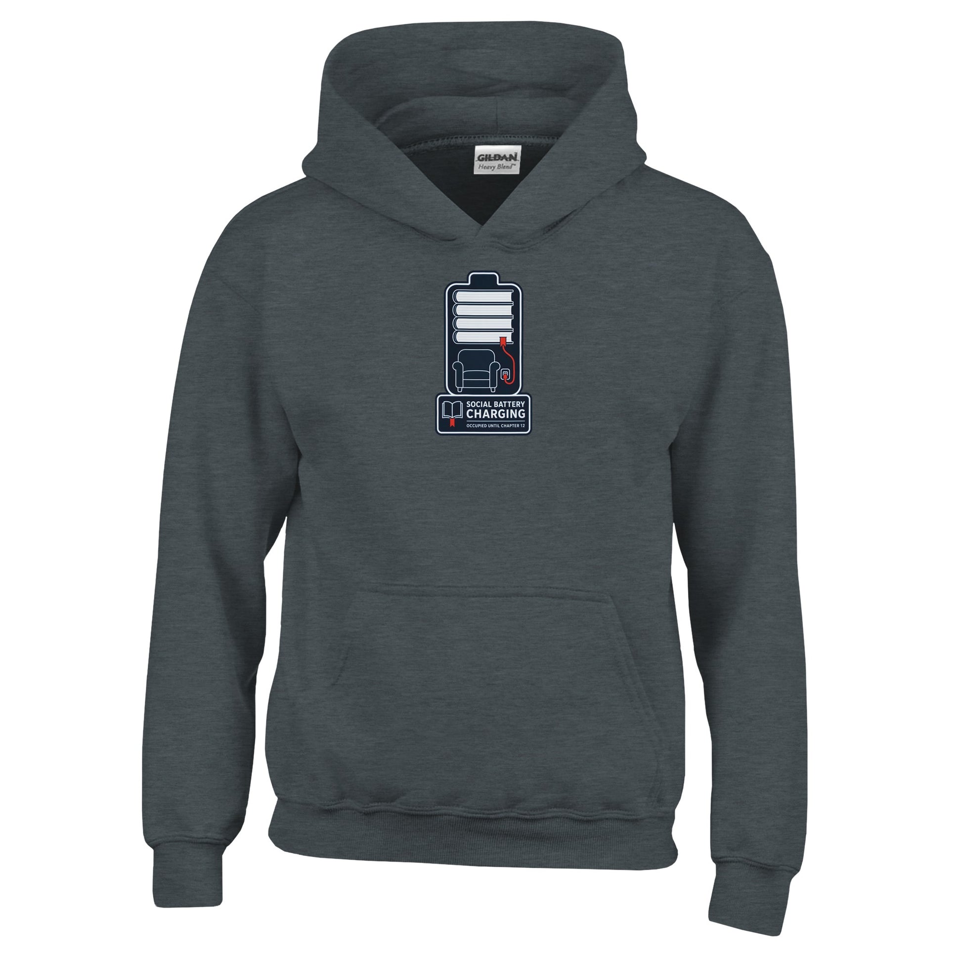 Social Battery Charging Kids' Hoodie — product view 8
