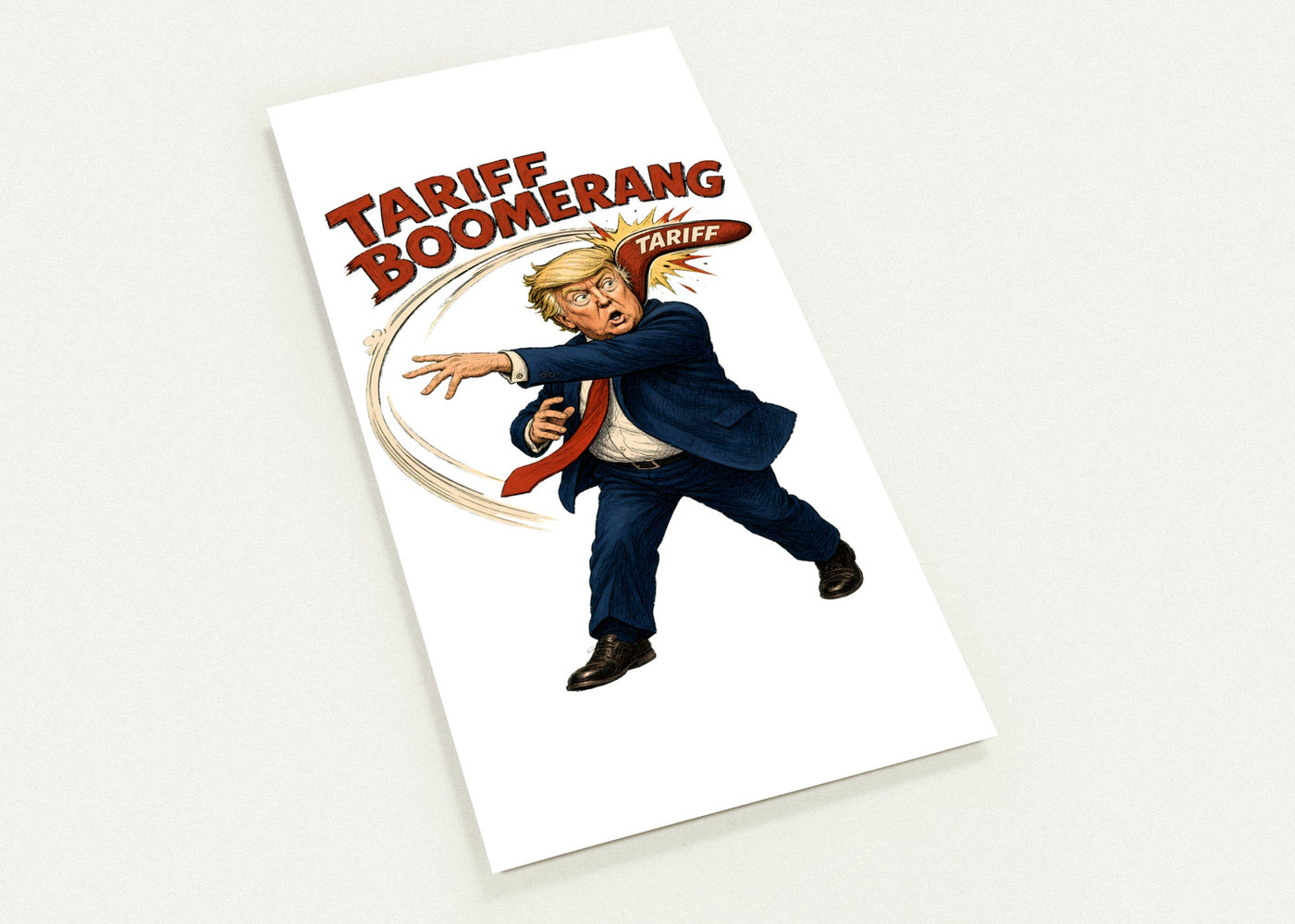 Tariff Boomerang – Trump Political Satire Postcard Pack