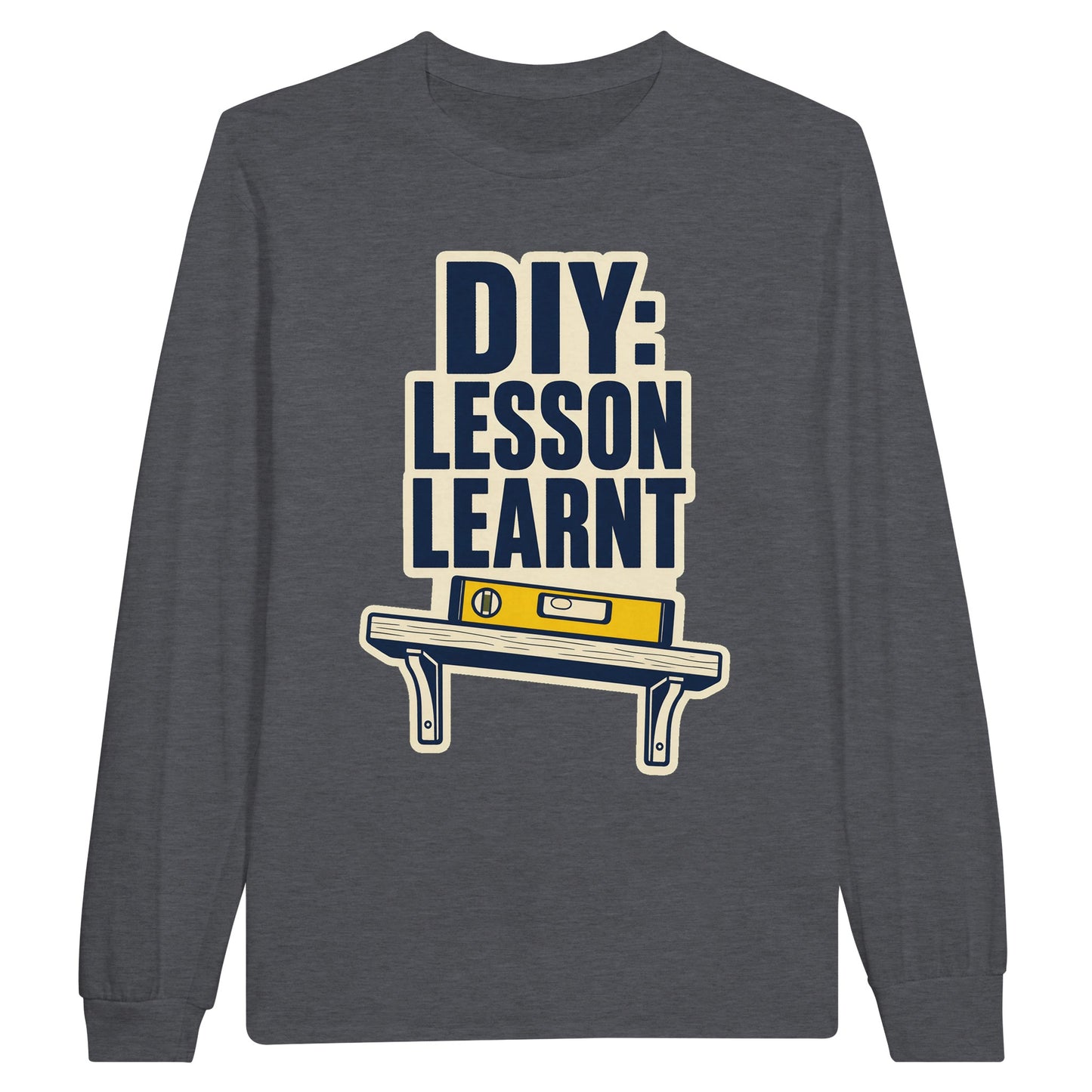 DIY: Lesson Learnt Wonky Shelf Graphic Long-Sleeve T-shirt — product view 2