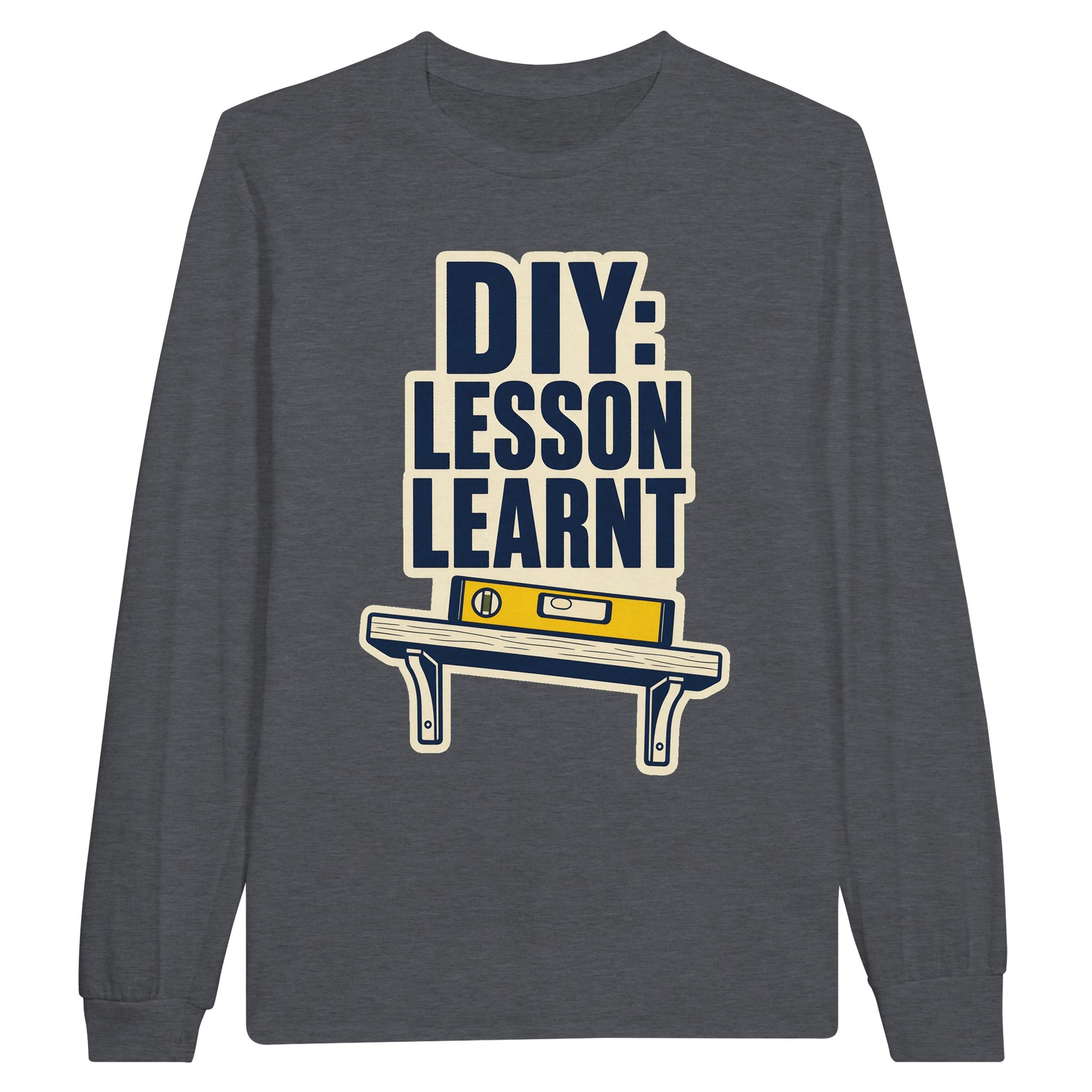 DIY: Lesson Learnt Wonky Shelf Graphic Long-Sleeve T-shirt — product view 2