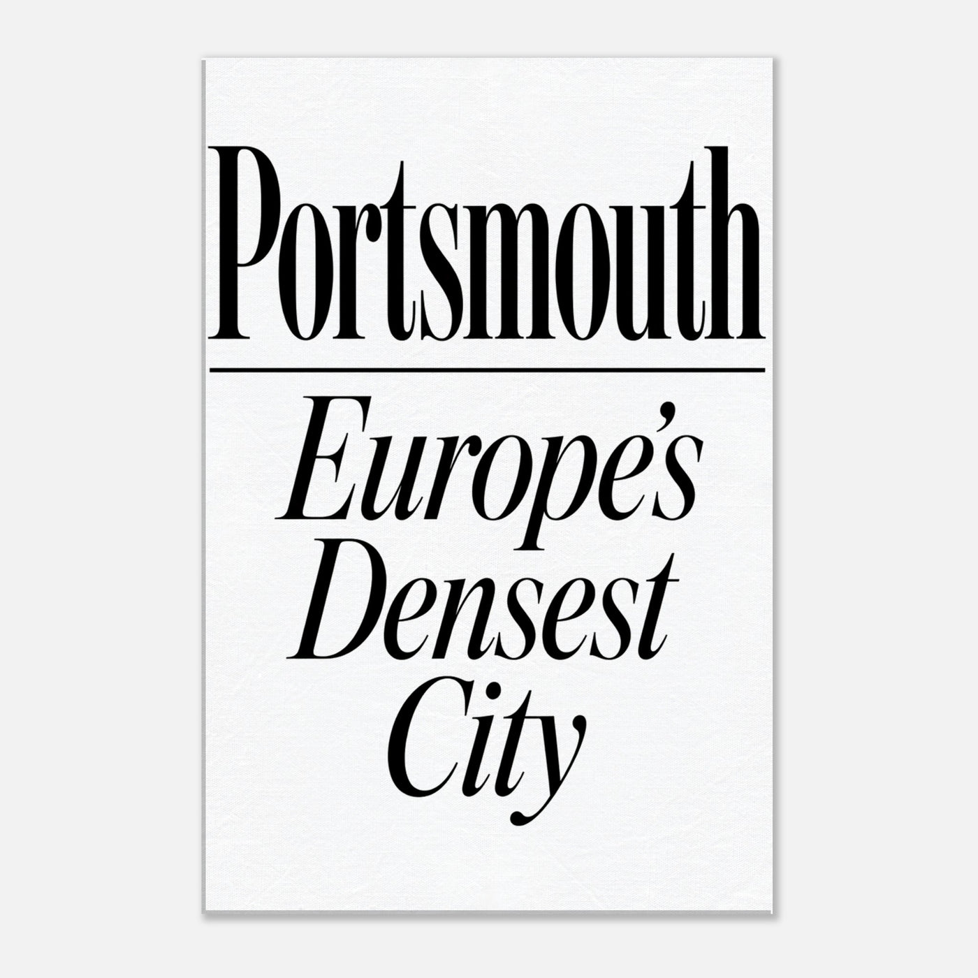 Portsmouth — Europe's Densest City Canvas