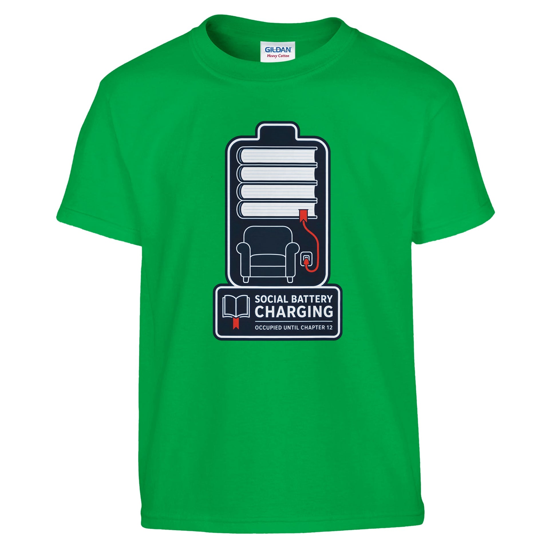 Social Battery Charging Kids' T-shirt — product view 8
