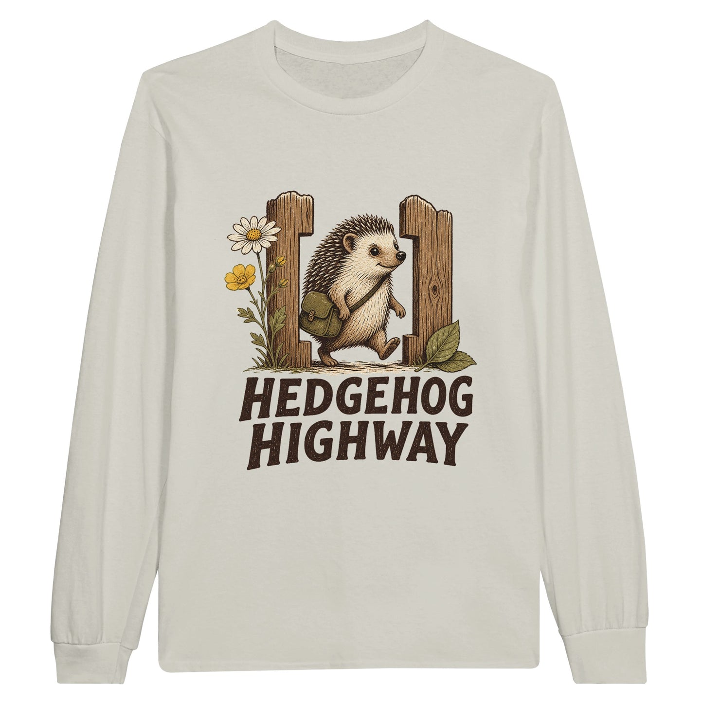 Hedgehog Highway Garden Graphic Long-Sleeve T-shirt — product view 4