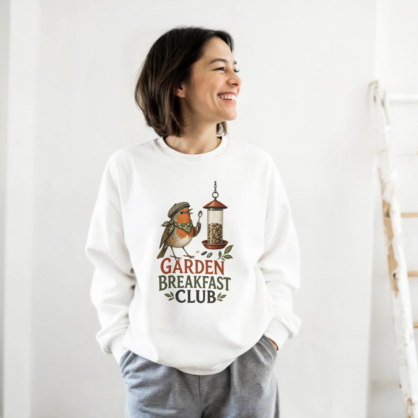 Garden Breakfast Club Robin Graphic Sweatshirt — product view 4