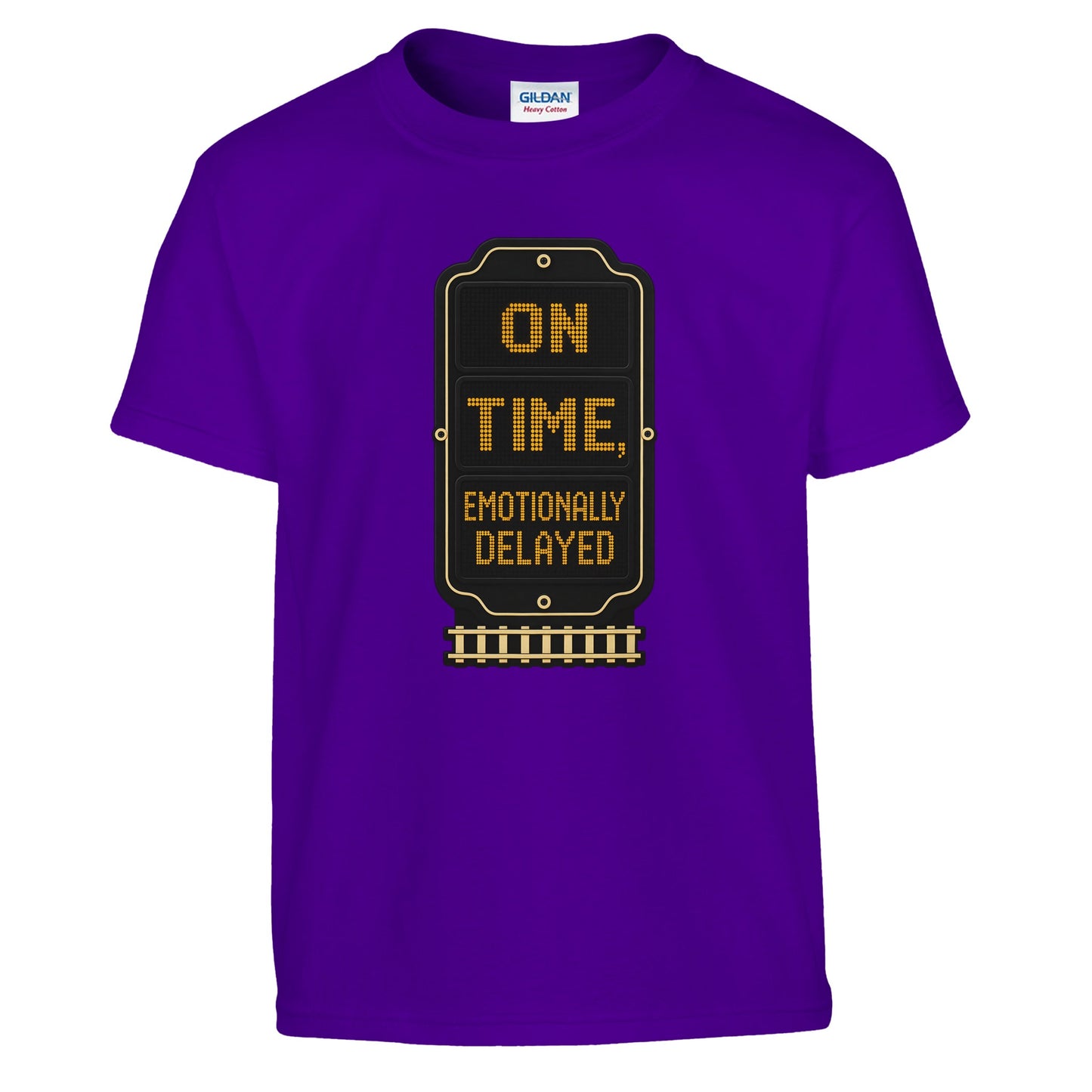 On Time, Emotionally Delayed Rail Graphic Kids' T-shirt — product view 6