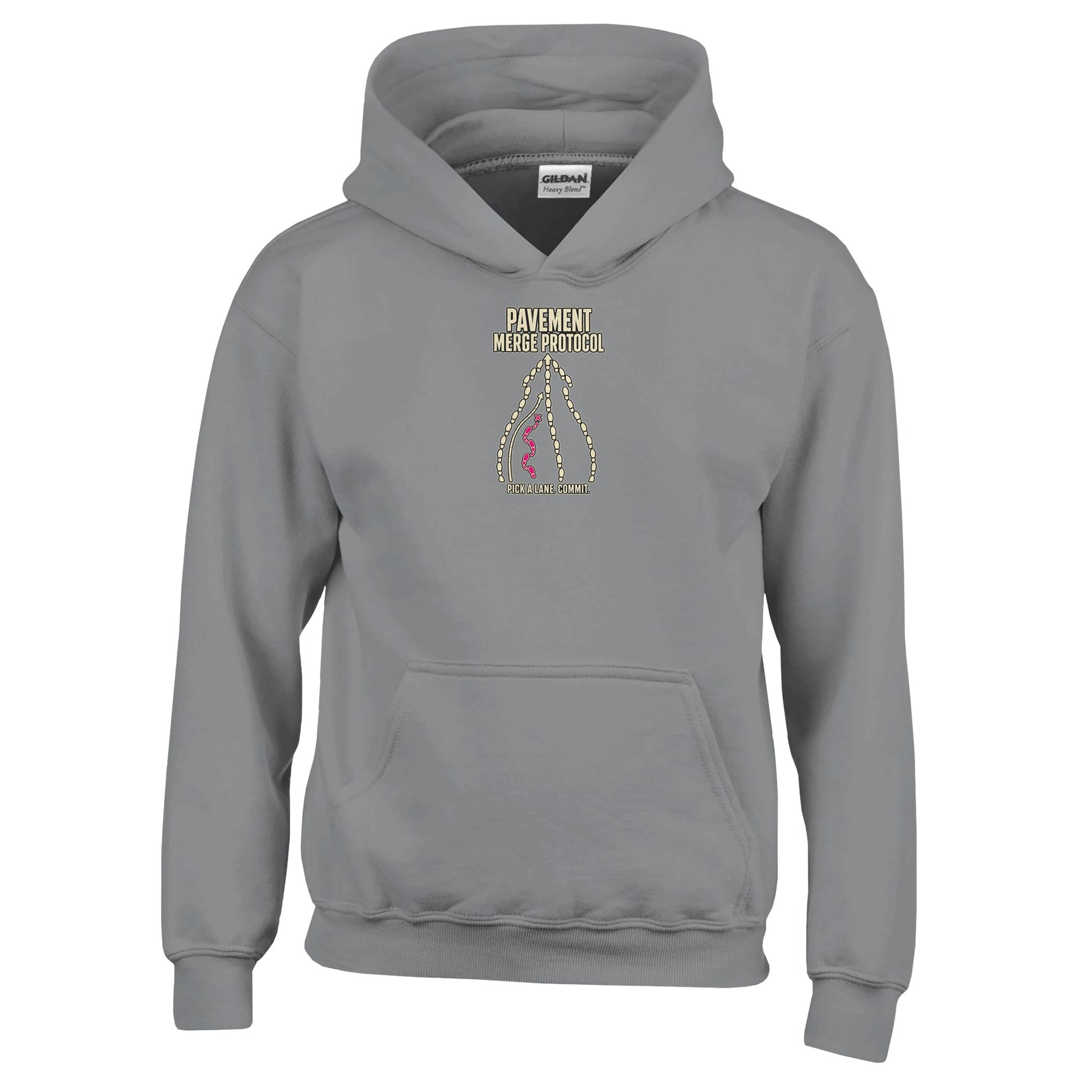Pavement Merge Protocol — Pick a Lane Kids' Hoodie — product view 13