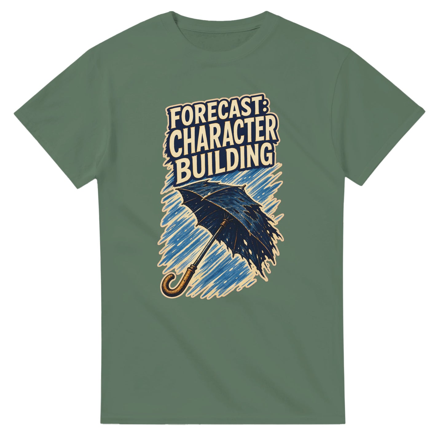 Forecast: Character Building – British Weather T-Shirt & Print — product view 13