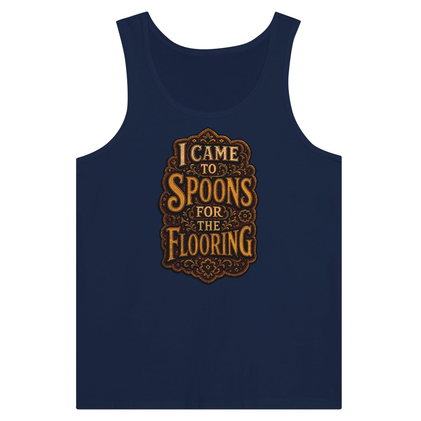 I Came to Spoons for the Flooring Premium Unisex Tank Top — product view 9