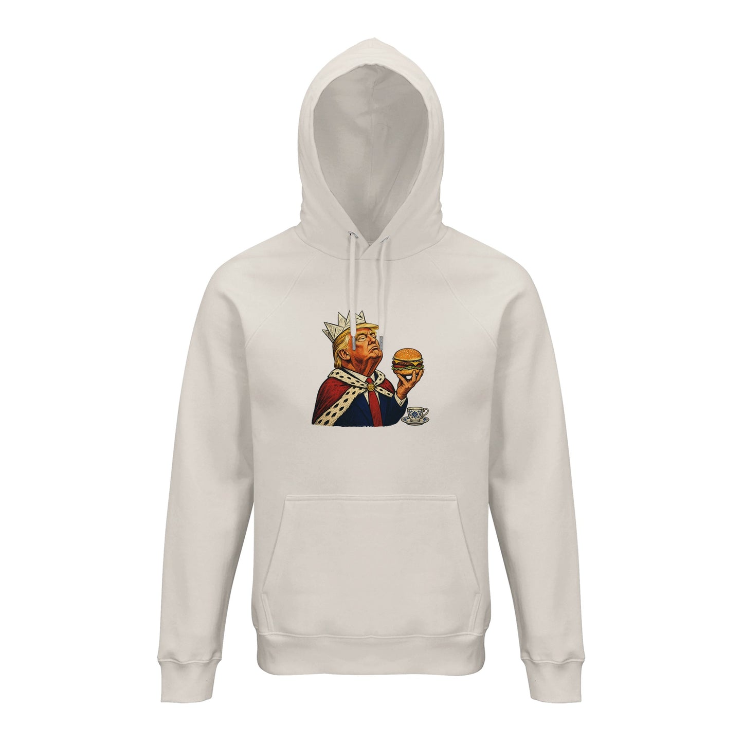 The Very Temporary Monarch — Trump Satire Hoodie — product view 1