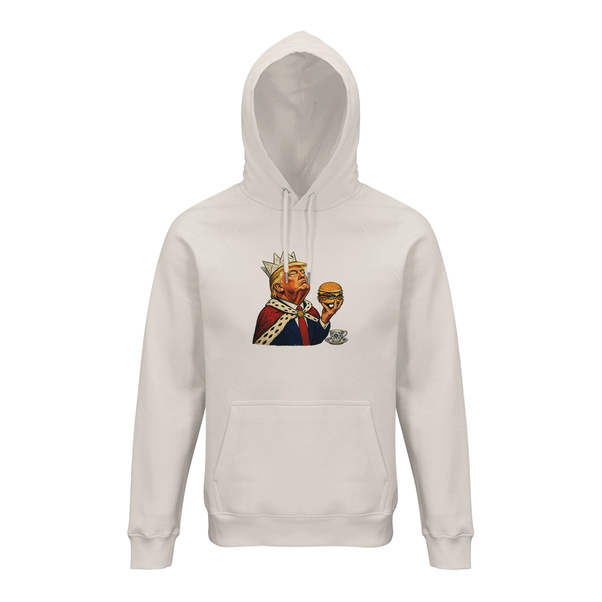 The Very Temporary Monarch — Trump Satire Hoodie — product view 1