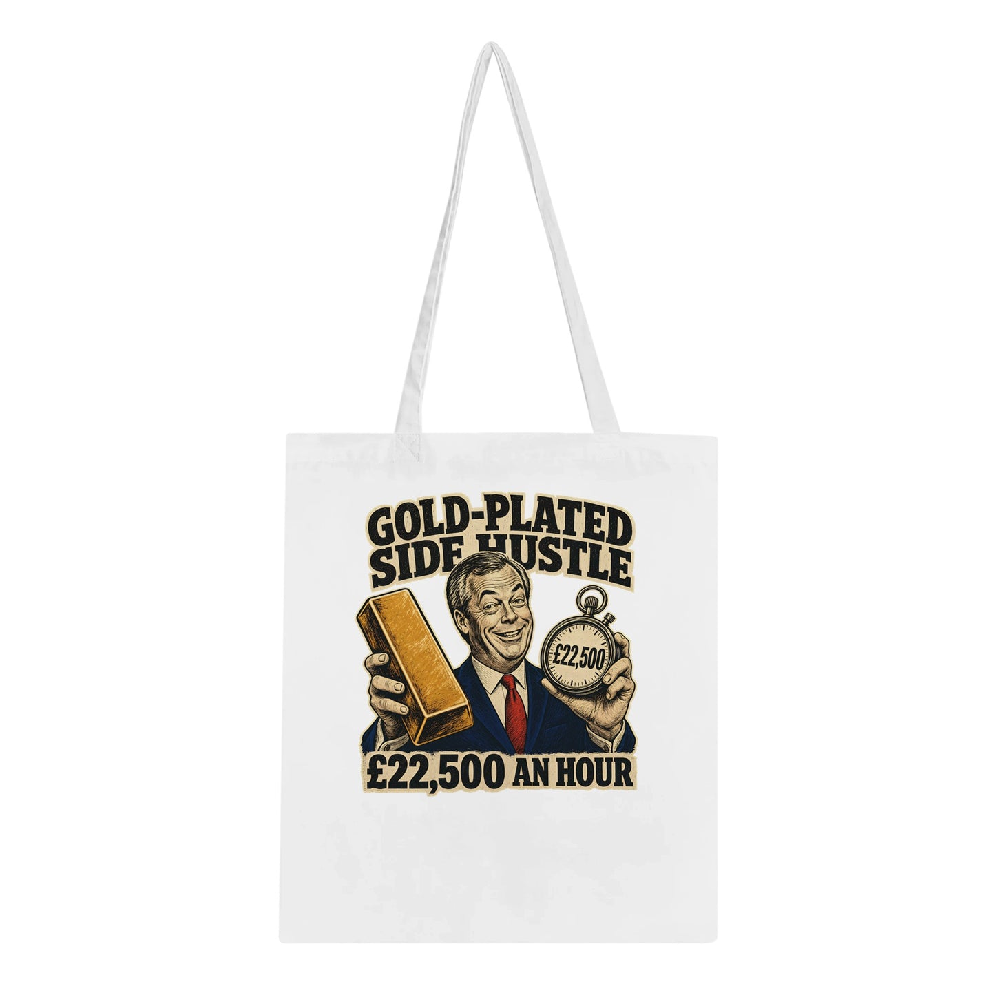 Gold-Plated Side Hustle £22,500 an Hour Tote Bag — product view 5