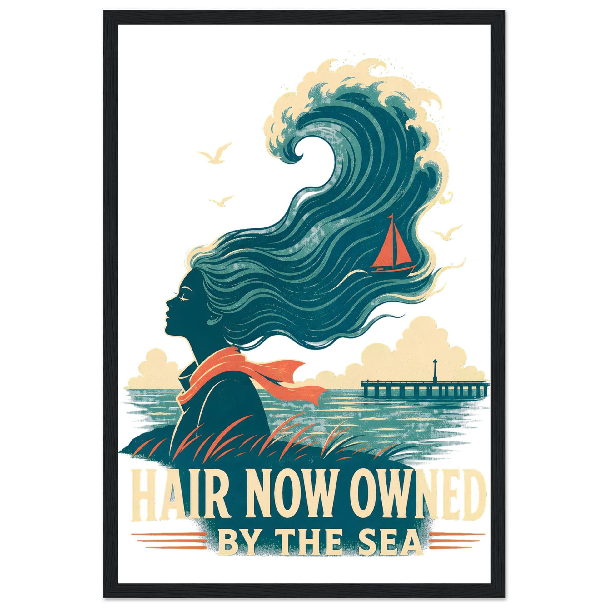Hair Now Owned by the Sea Framed Wall Art — product view 6