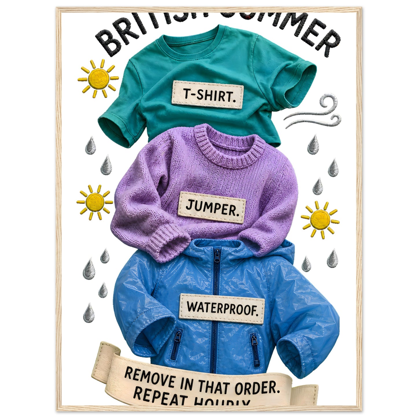 British Summer: Repeat Layers Hourly Framed Wall Art — product view 5