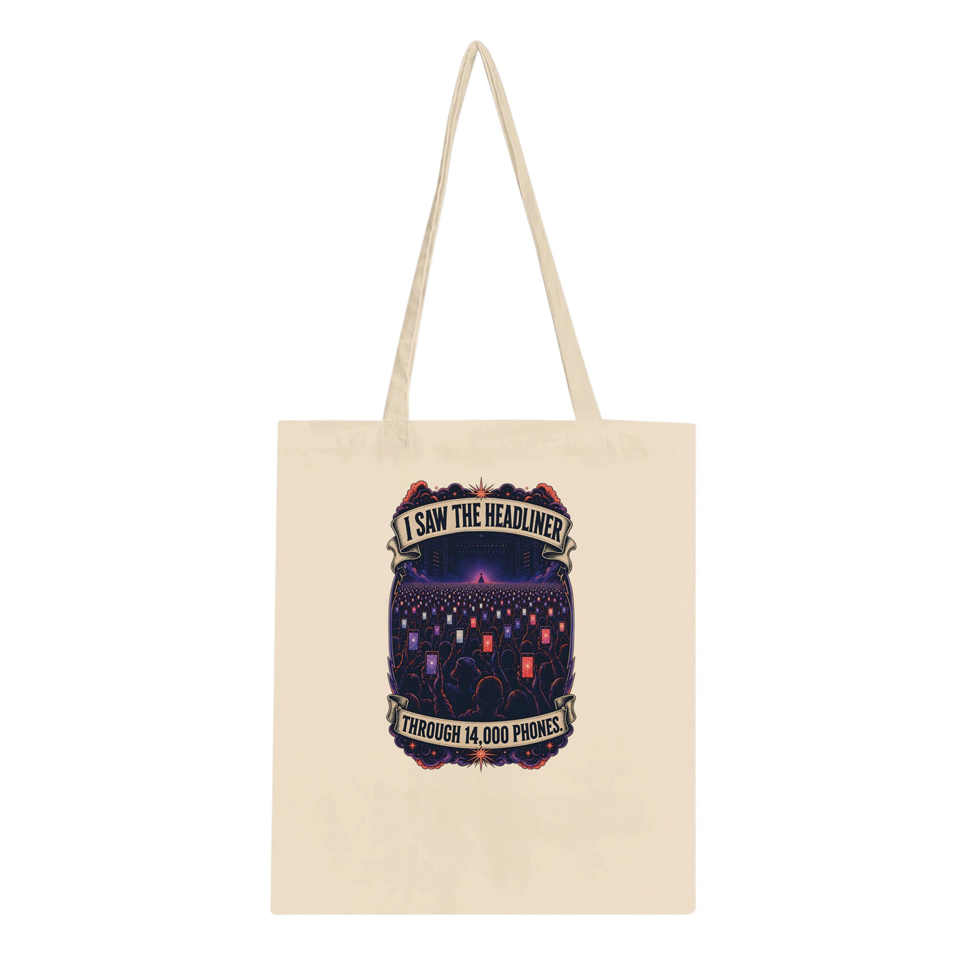 The Headliner Through 14,000 Phones Tote Bag