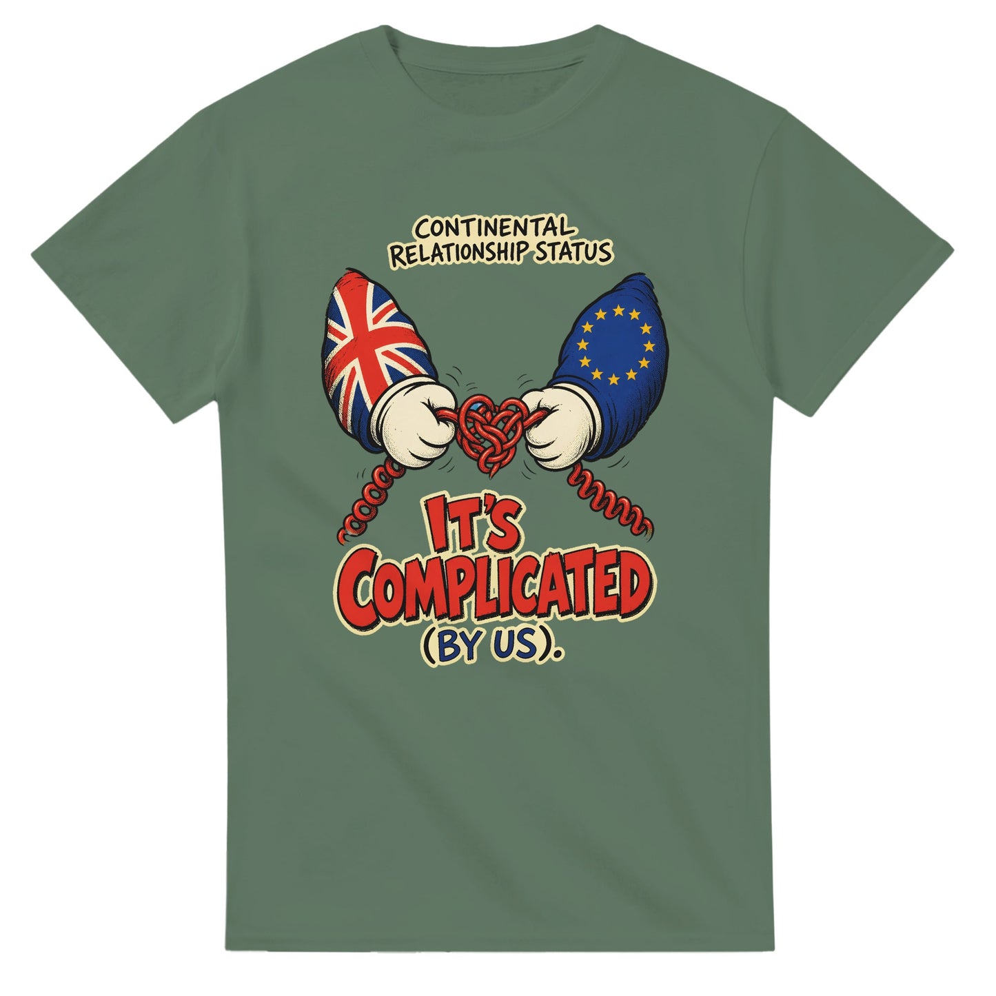 It's Complicated (By Us) UK–EU 1990s Cartoon T-shirt — product view 13