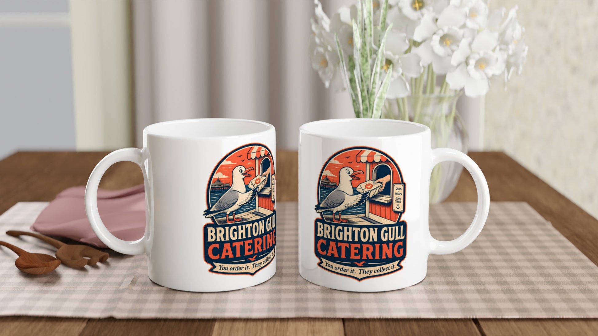 Brighton Gull Catering — Illustrated Mug — product view 4