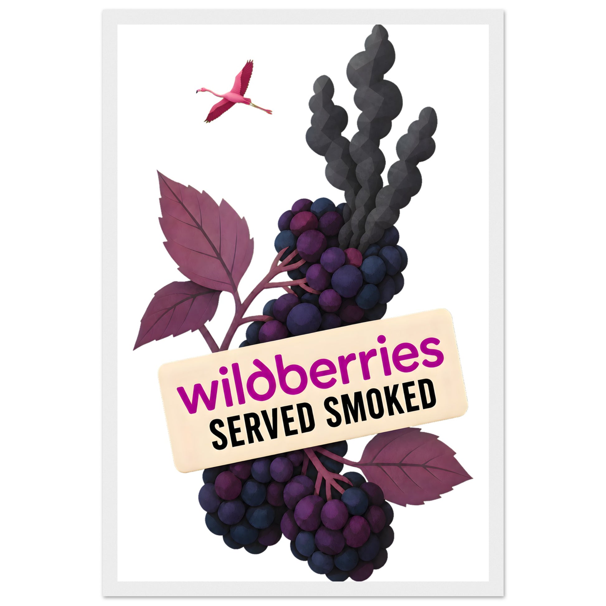 Wildberries, Served Smoked Framed Wall Art — product view 1