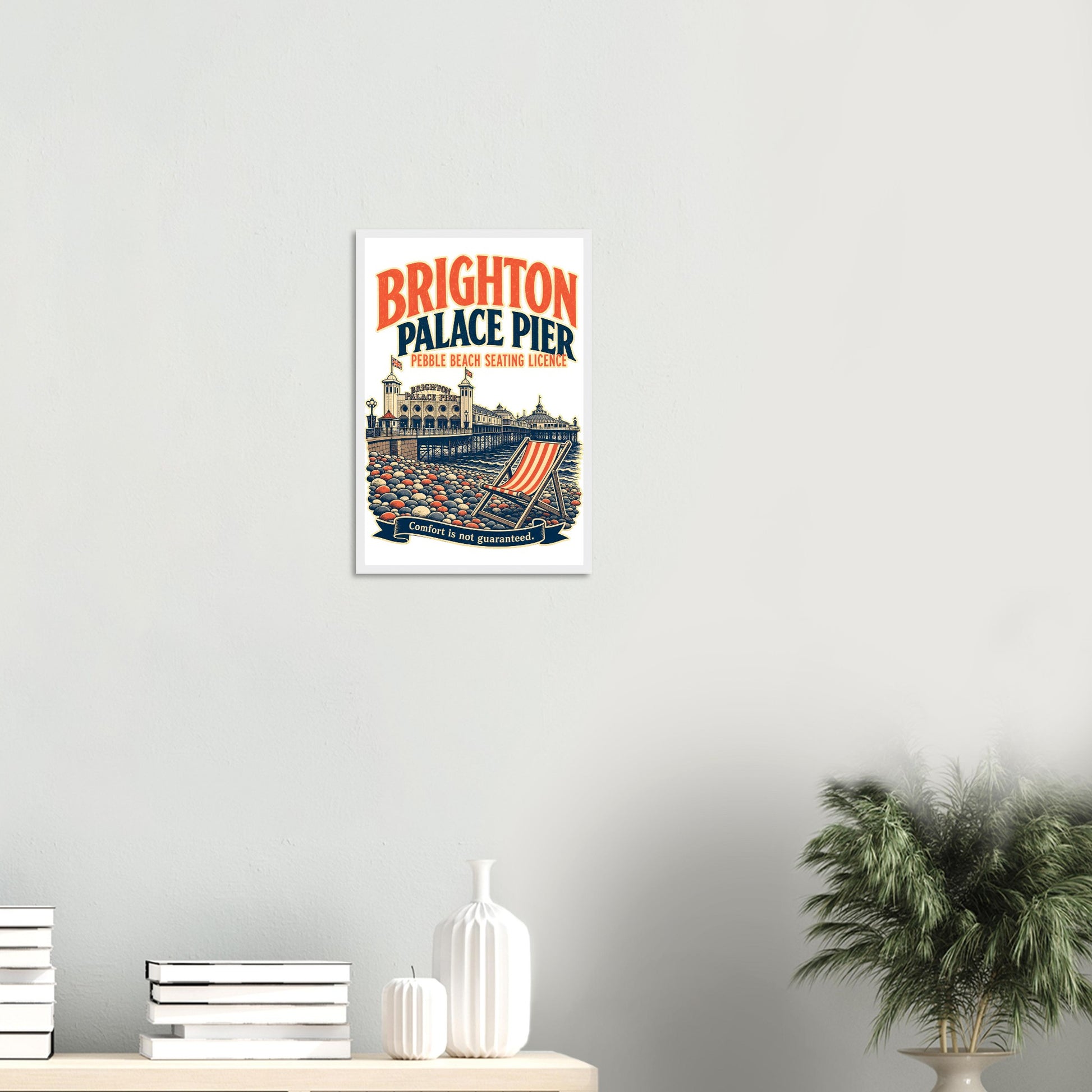 Brighton Pebble Beach Seating Licence Framed Wall Art — product view 11