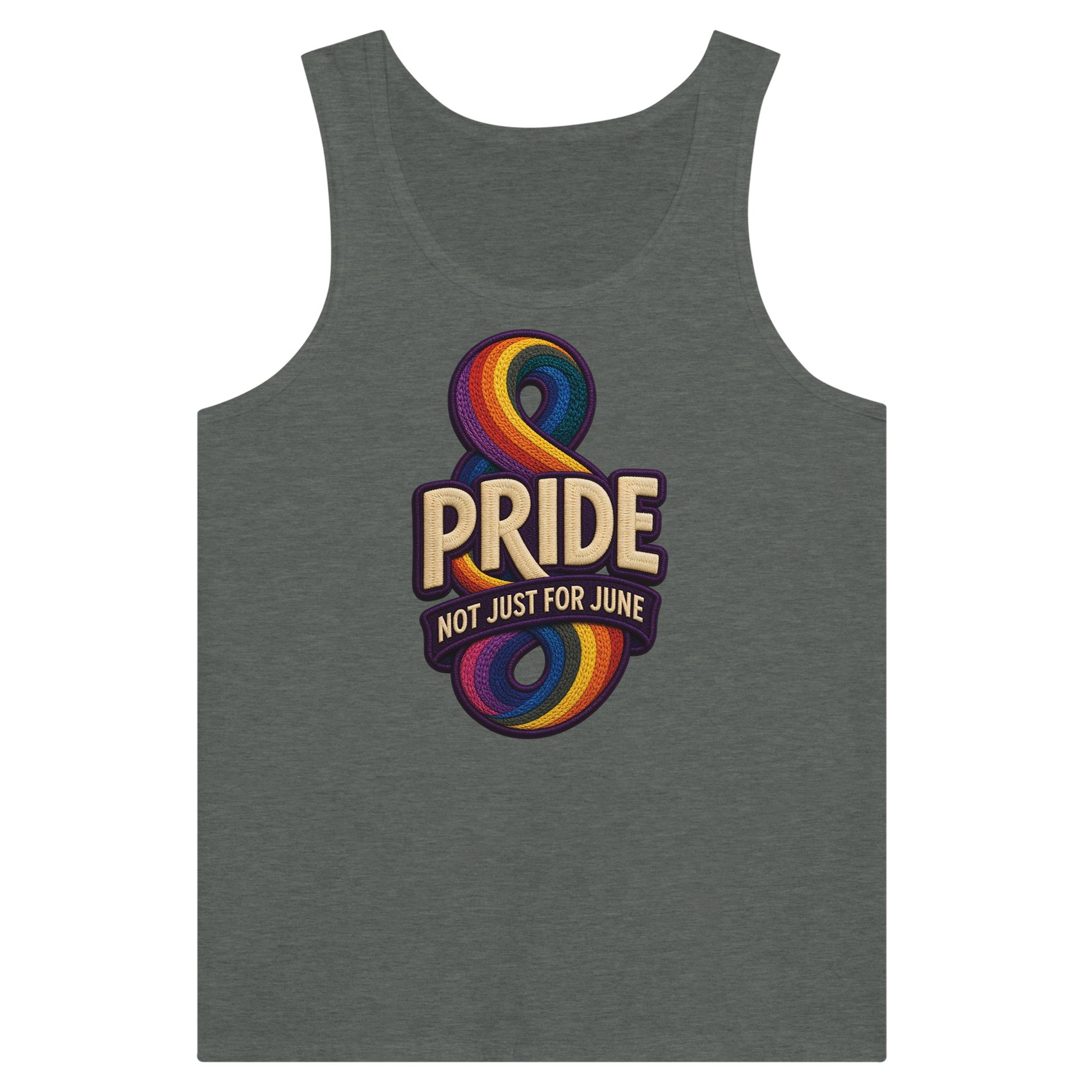 Pride: Not Just for June Premium Unisex Tank Top — product view 4