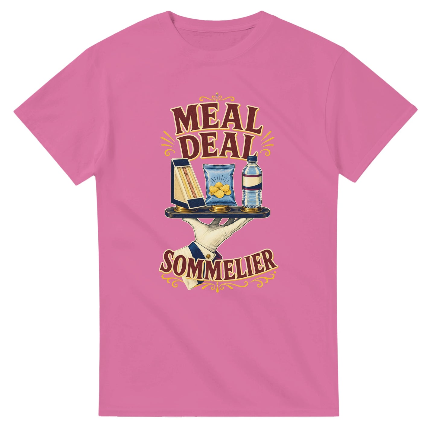 Meal Deal Sommelier British Lunch Design T-shirt — product view 4