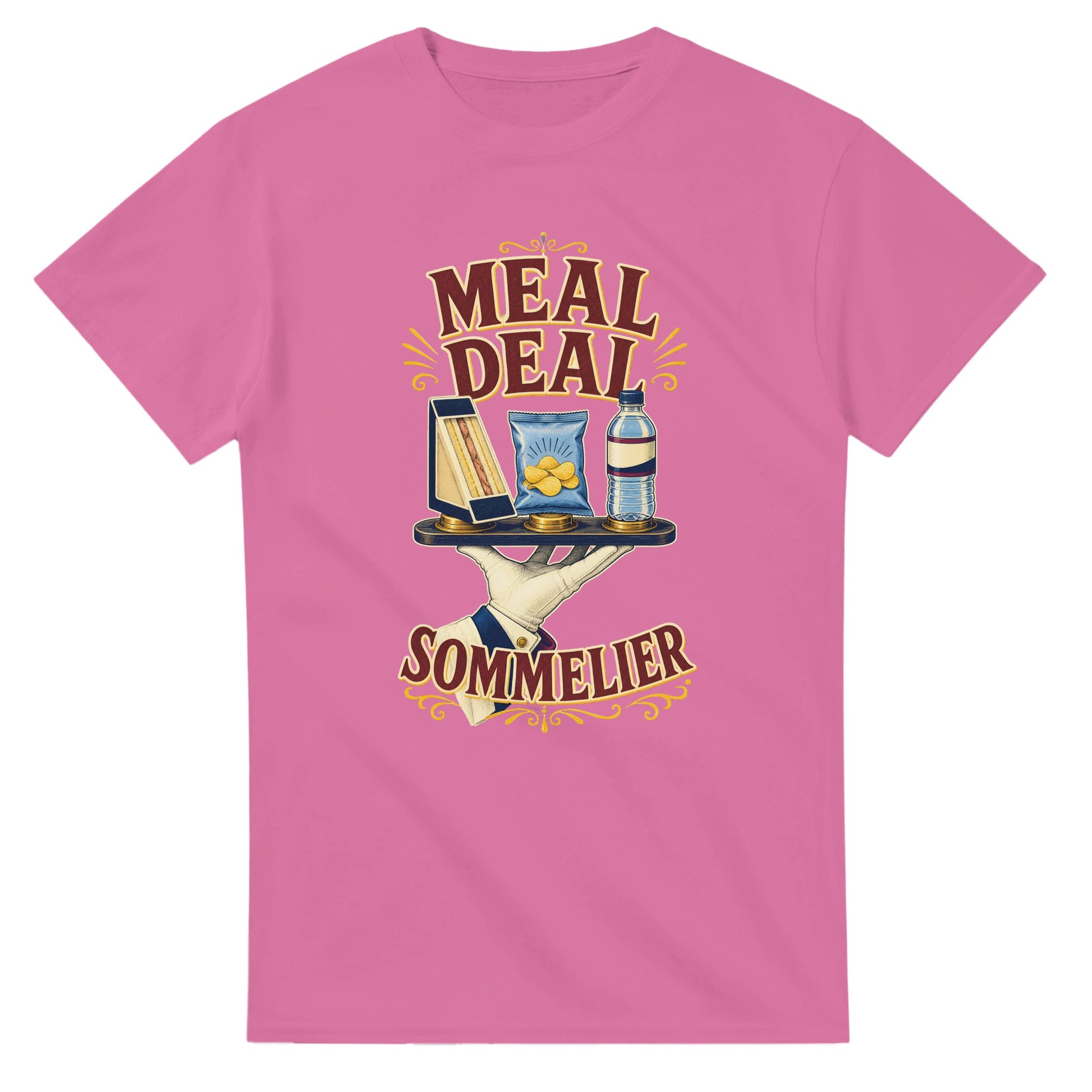 Meal Deal Sommelier British Lunch Design T-shirt — product view 4