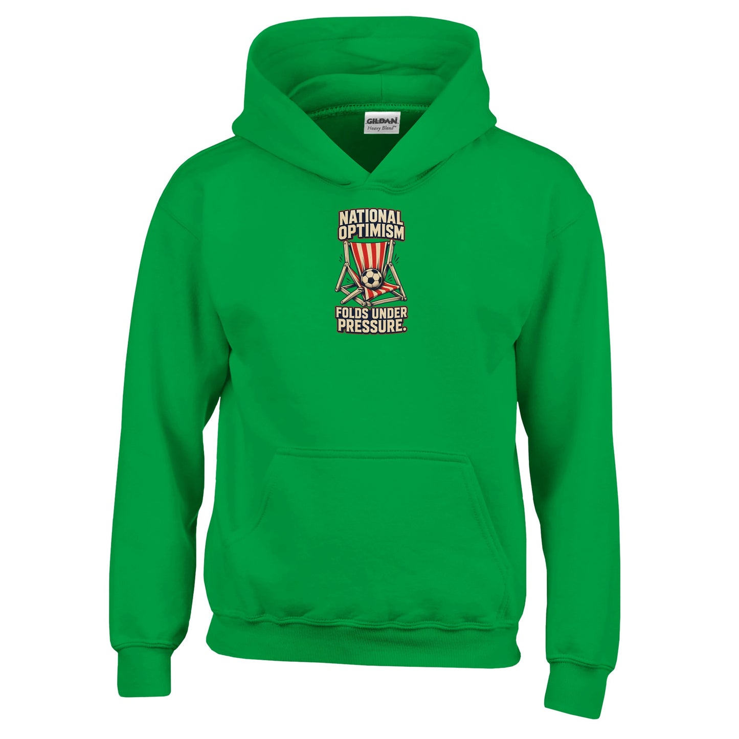 National Optimism Folds Under Pressure Football Kids' Hoodie — product view 8