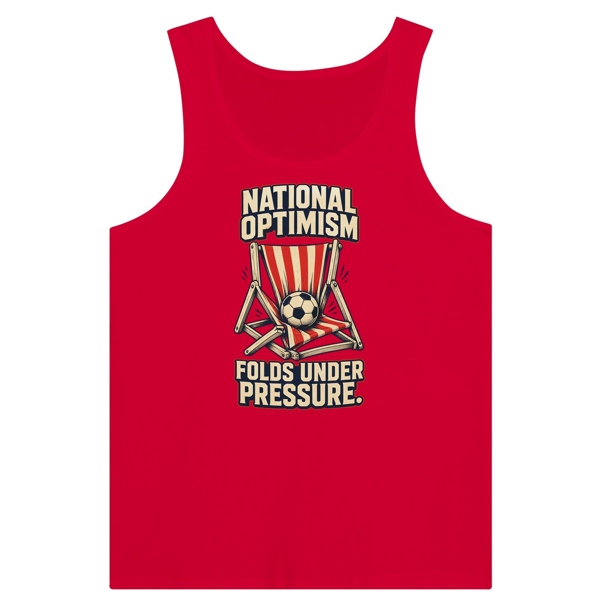 National Optimism Folds Under Pressure Football Premium Unisex Tank Top — product view 12
