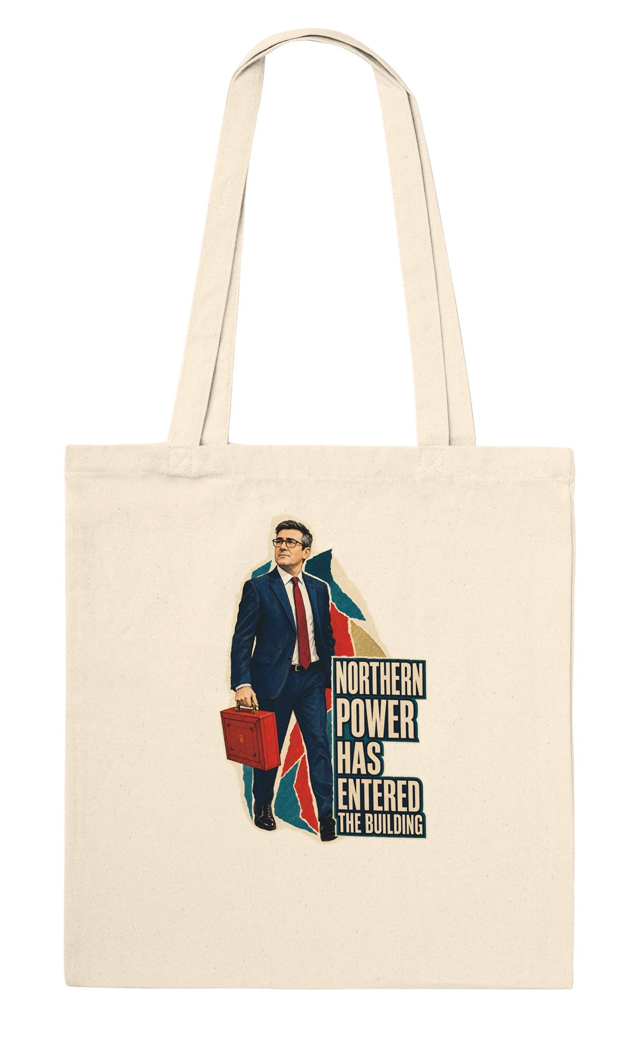 Northern Power Has Entered the Building Tote Bag — product view 6