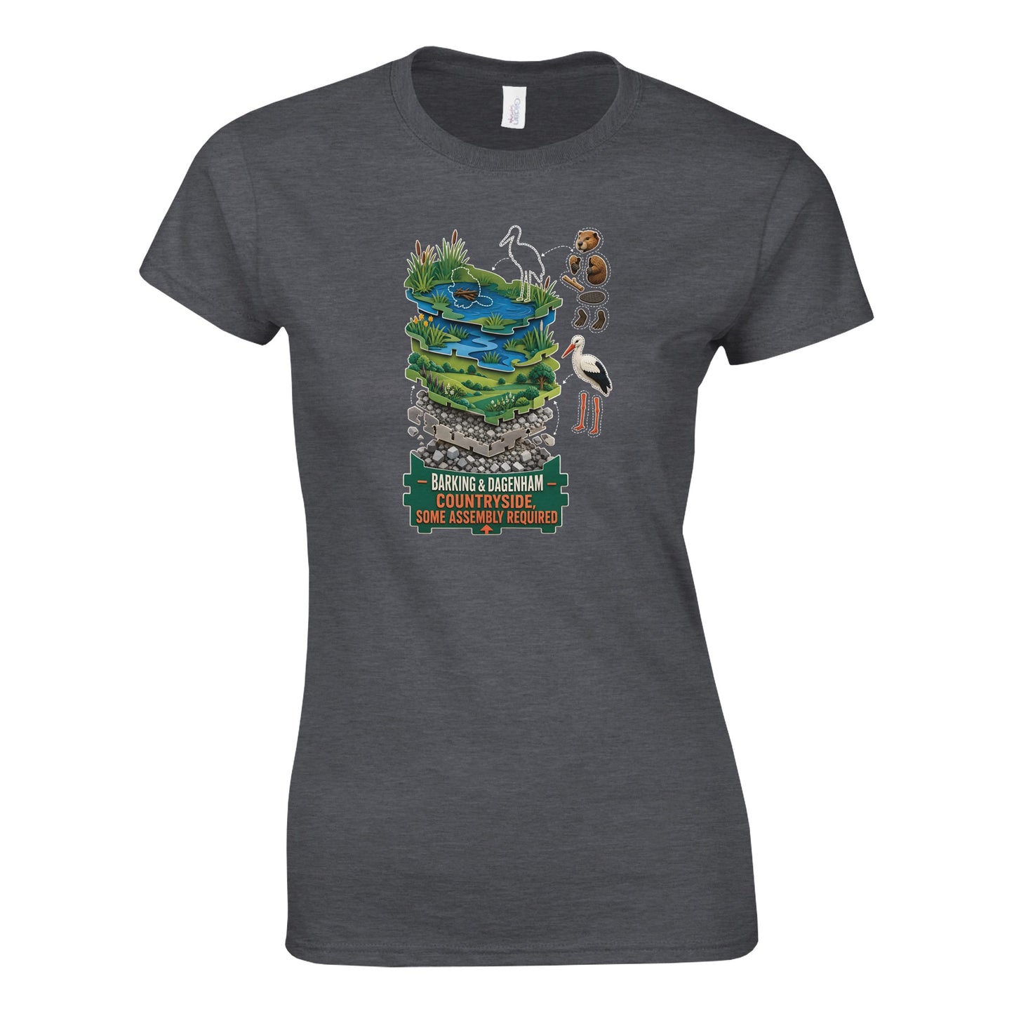 Barking & Dagenham Countryside Women's T-shirt — product view 11
