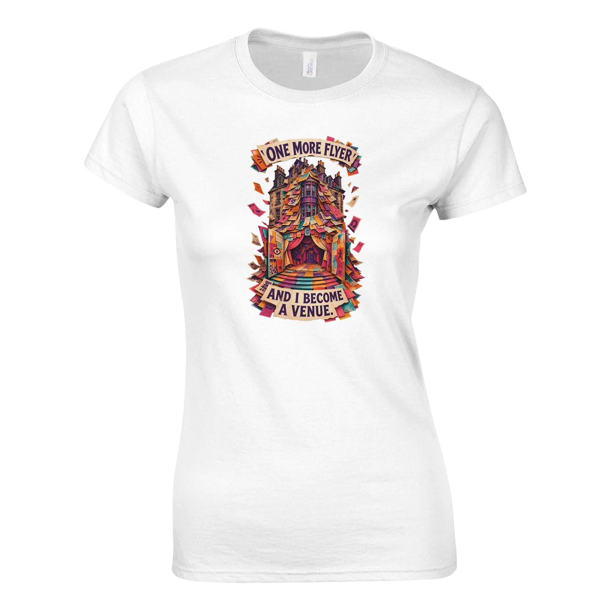 One More Flyer and I Become a Venue Women's T-shirt — product view 1