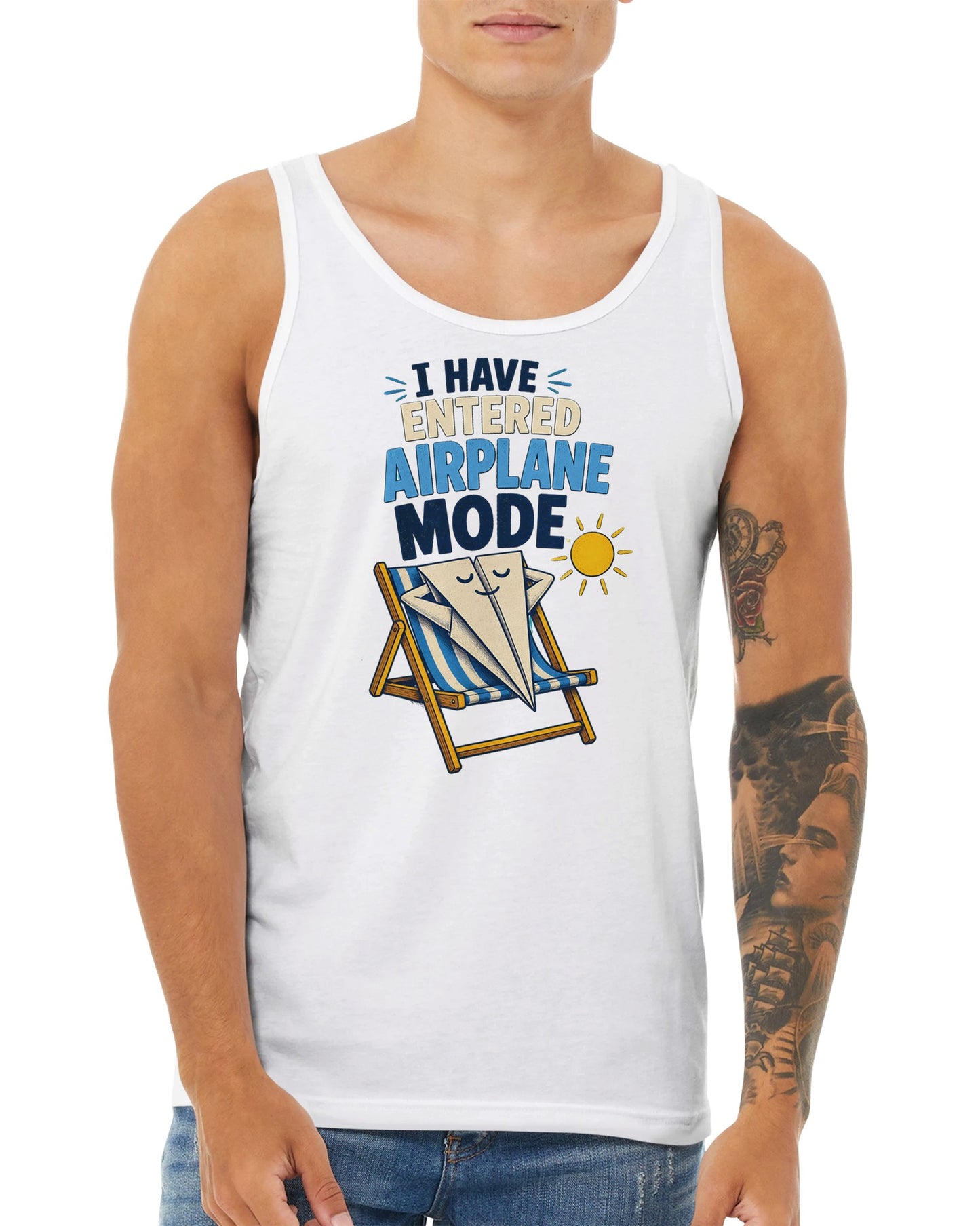 I Have Entered Airplane Mode Graphic Premium Unisex Tank Top — product view 15