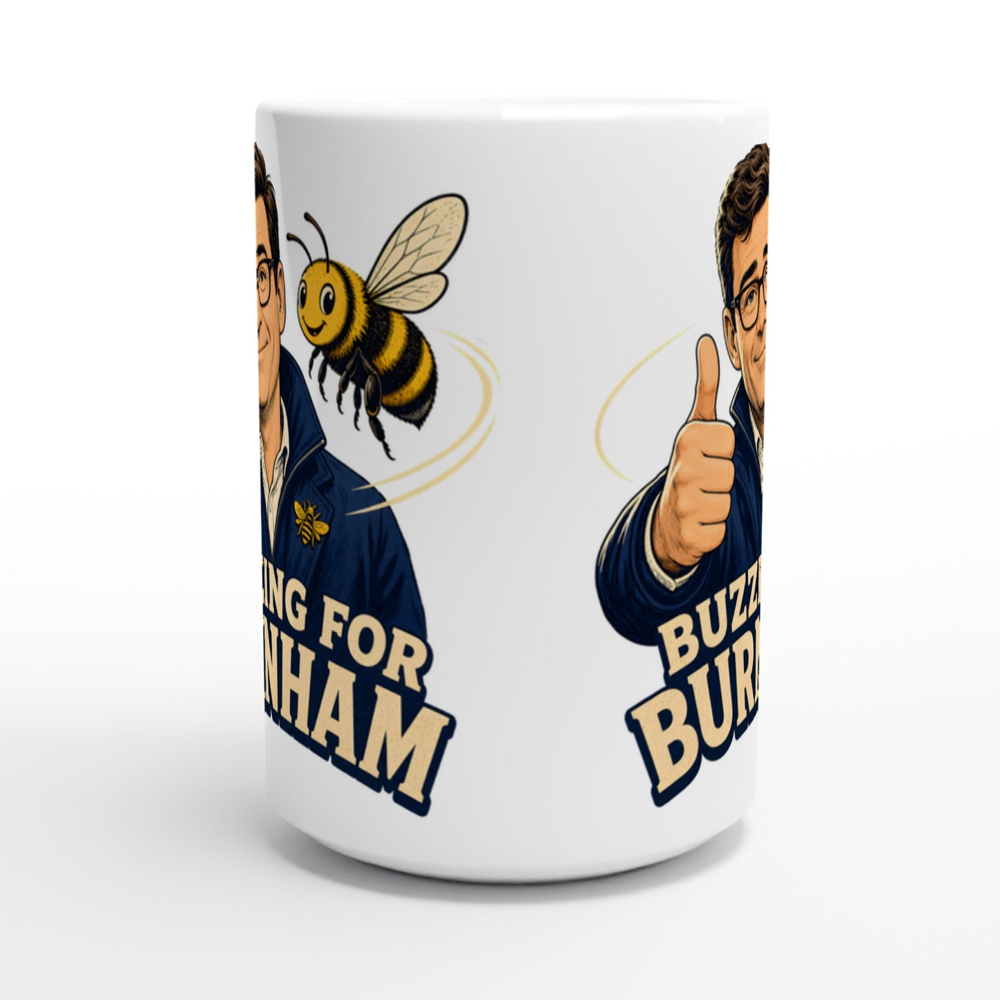 Buzzing for Burnham Large Mug — product view 2